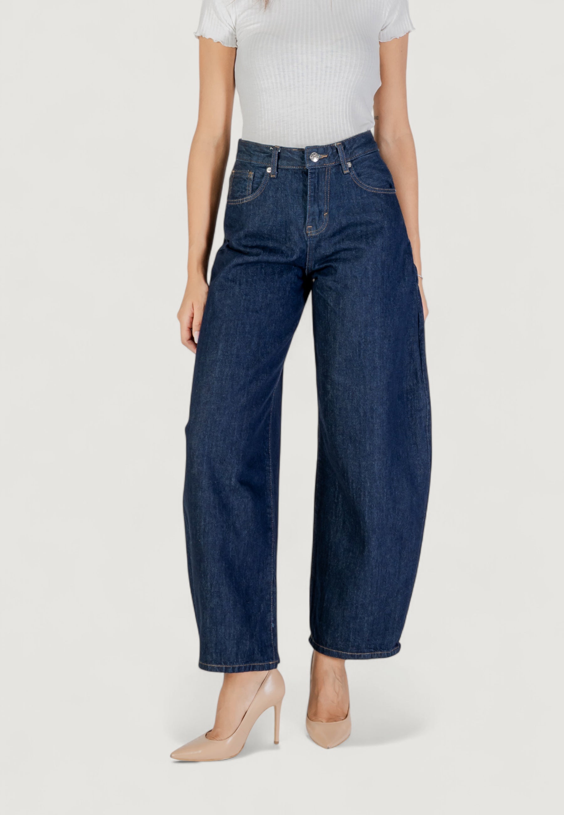 Jeans larghi Only Onltaylor Hw Rinse Barrel Dnm Tai