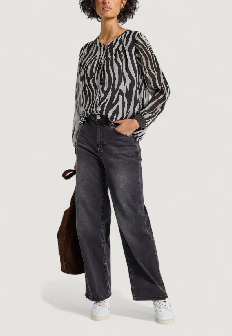 Bluse manica lunga Street One Printed chiffon blouse w