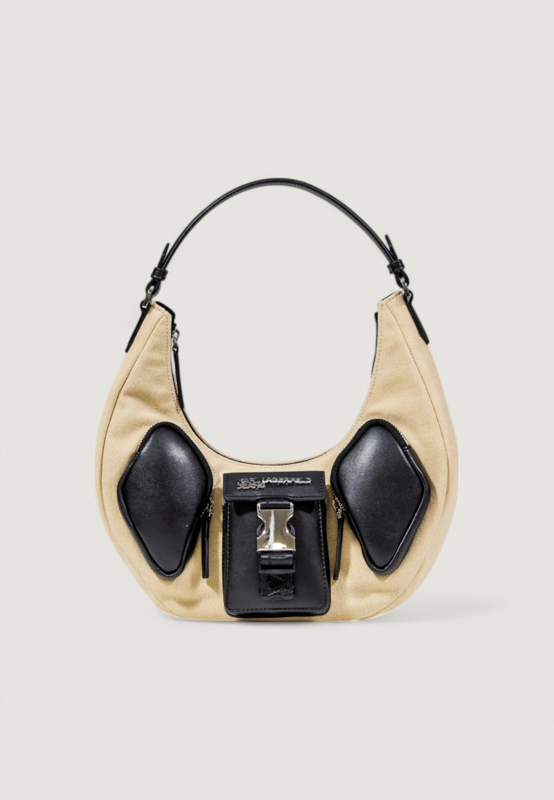 Borsa Karl Lagerfeld Jeans KLJ CANVAS MIXED HALFMOON BAG