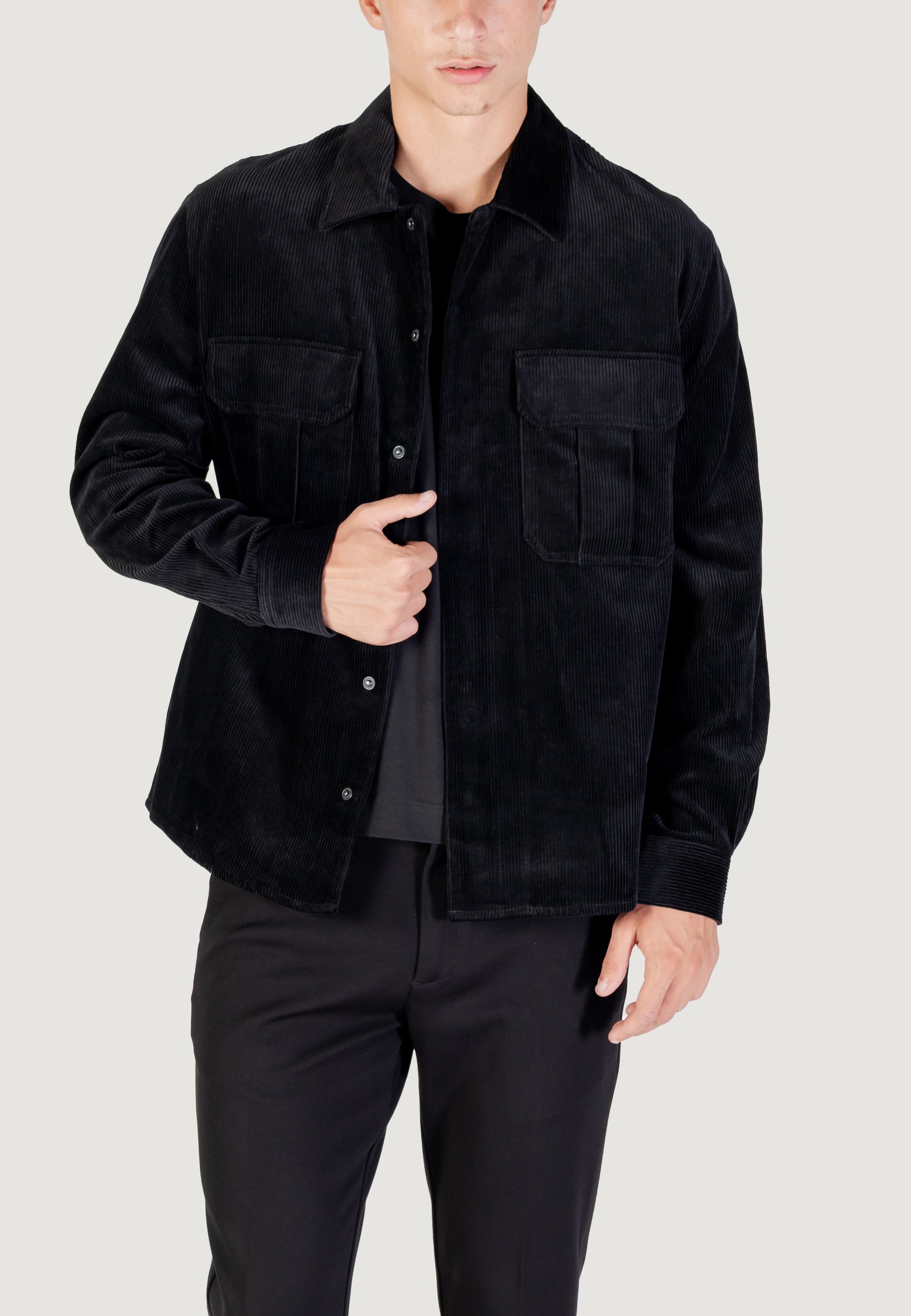 Camicia manica lunga Antony Morato REGULAR FIT WITH LOGOED METAL BADGE