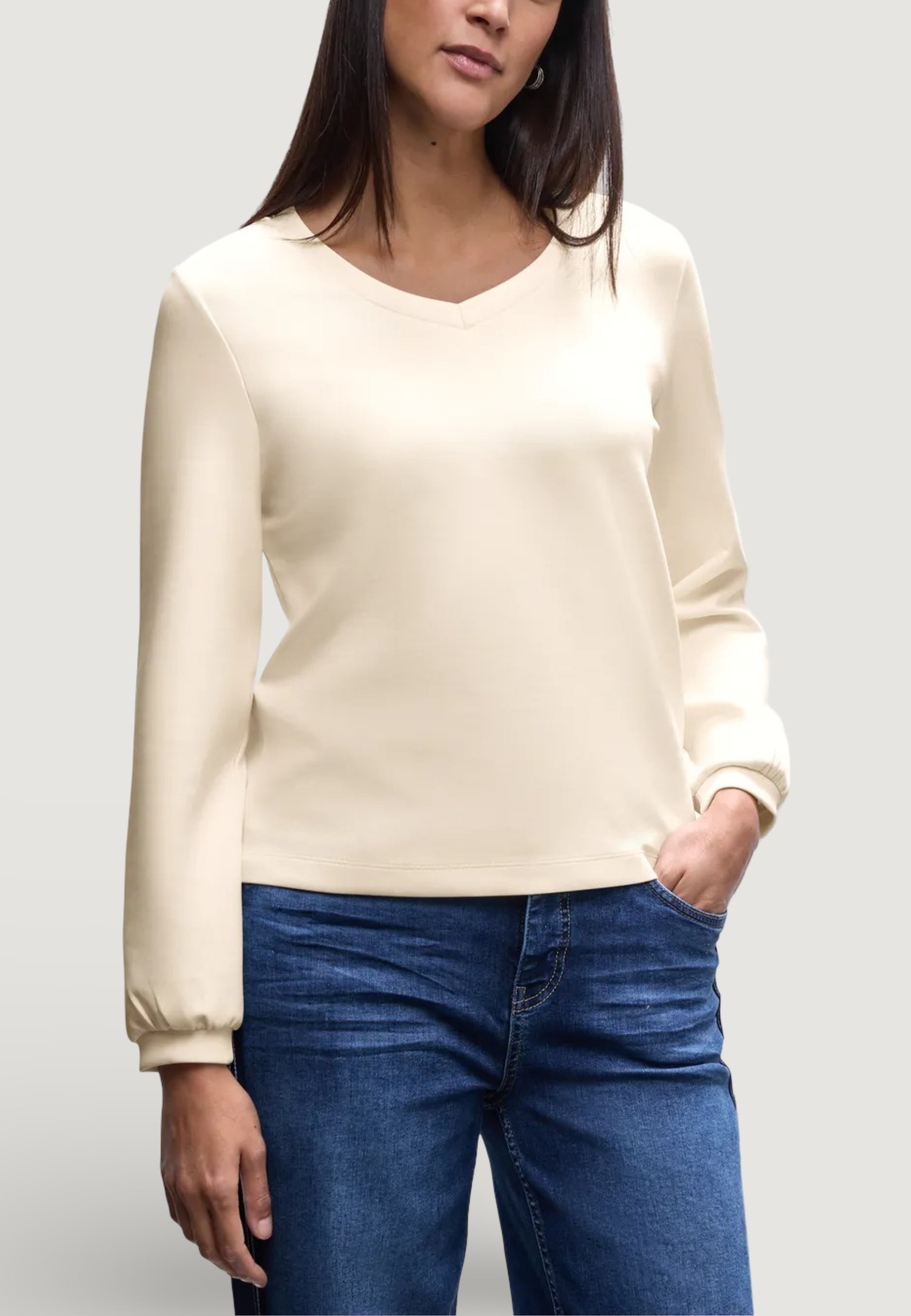 Sweatshirt Street One EOS_Silk look shirt