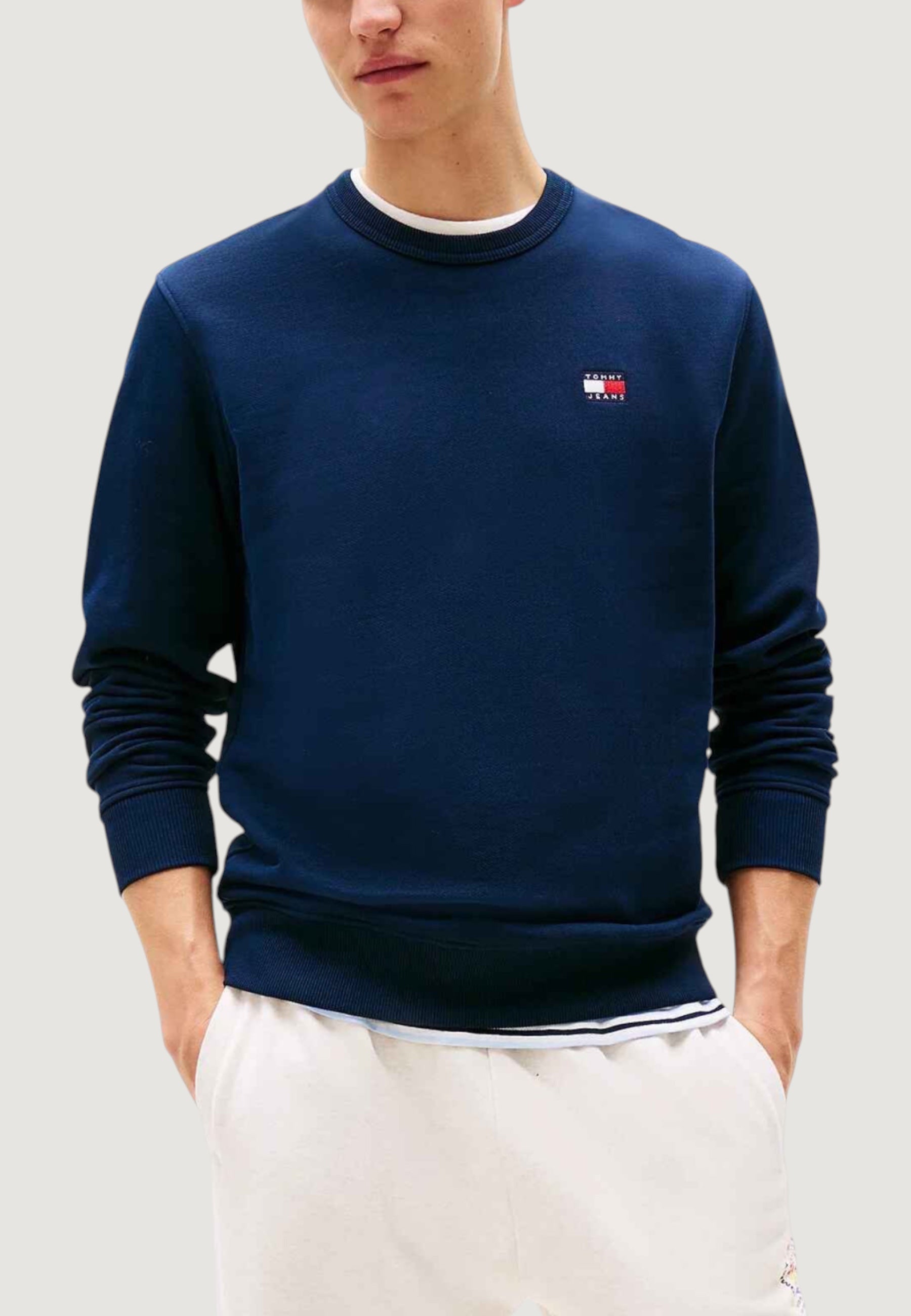 Felpa senza cappuccio Tommy Hilfiger Jeans TJM REG BADGE CREW E