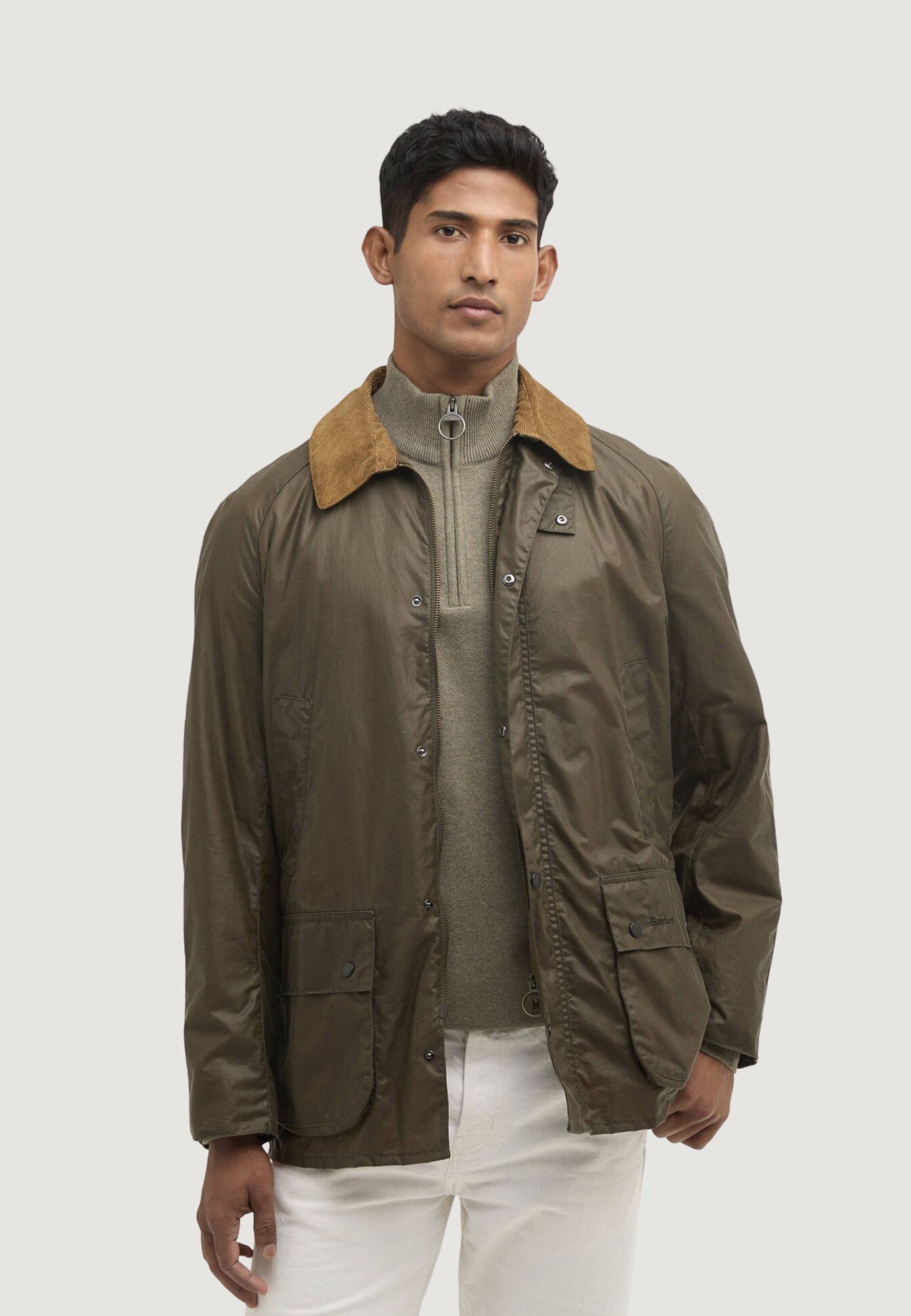 Jacket Barbour LIGHTWEIGHT ASHBY WAX Olive Green – Goccia.Shop