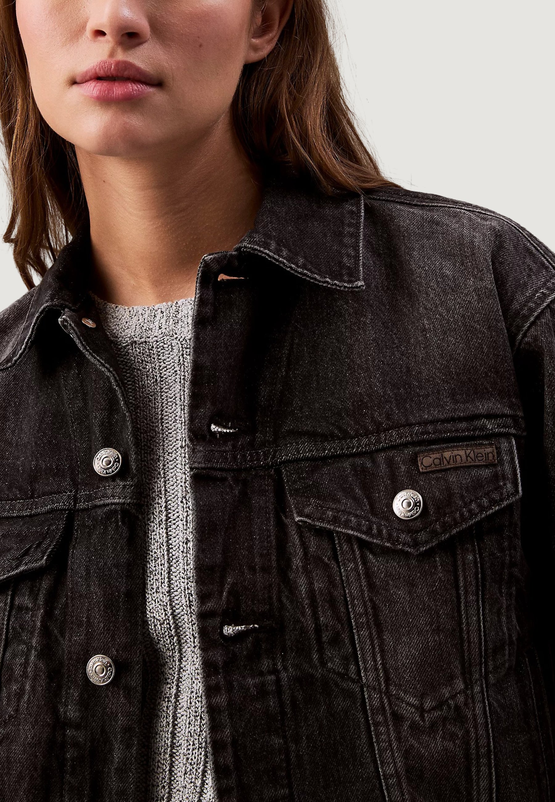 Giacchetto Calvin Klein Jeans 90s TRUCKER BLACK FO