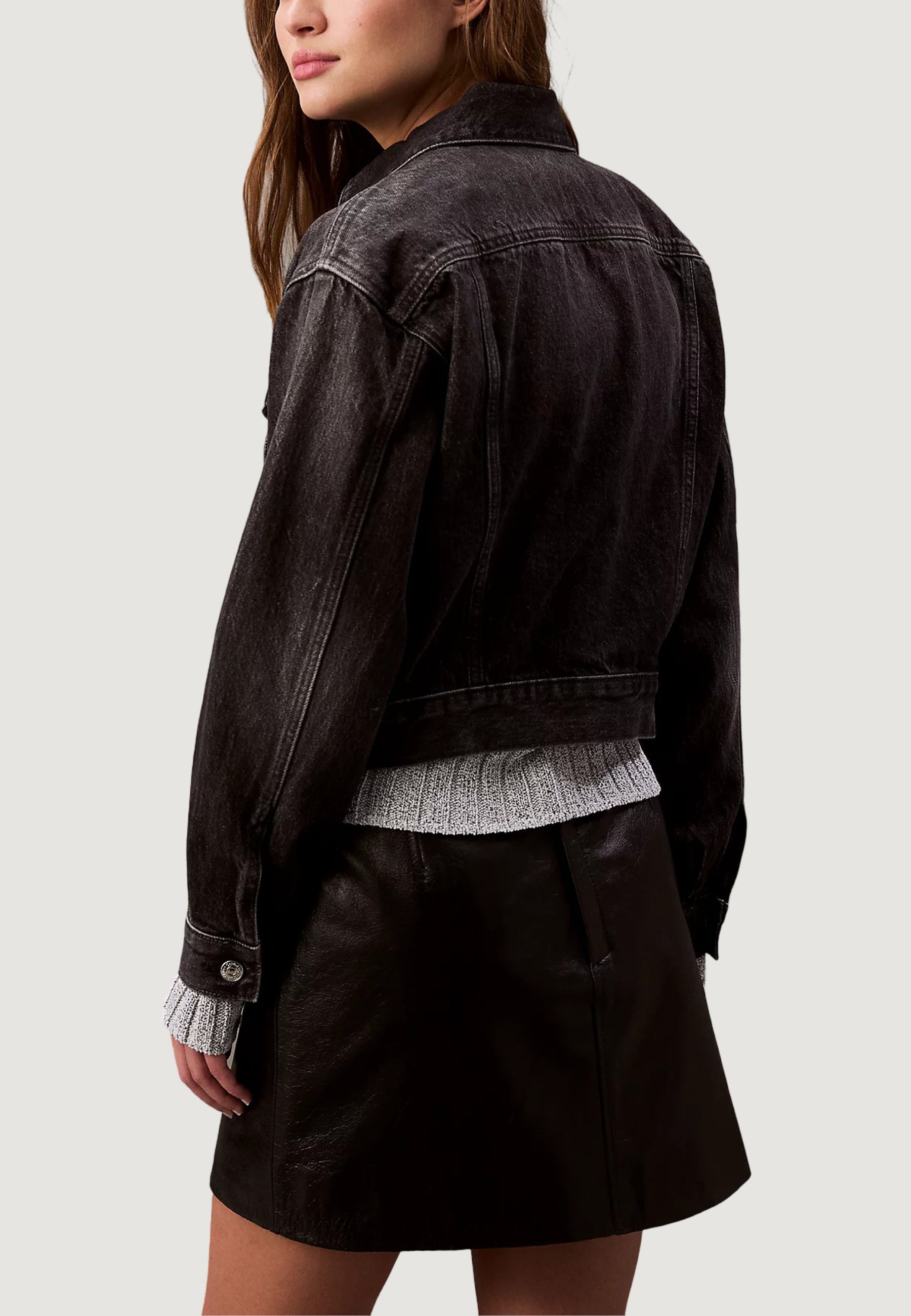 Giacchetto Calvin Klein Jeans 90s TRUCKER BLACK FO