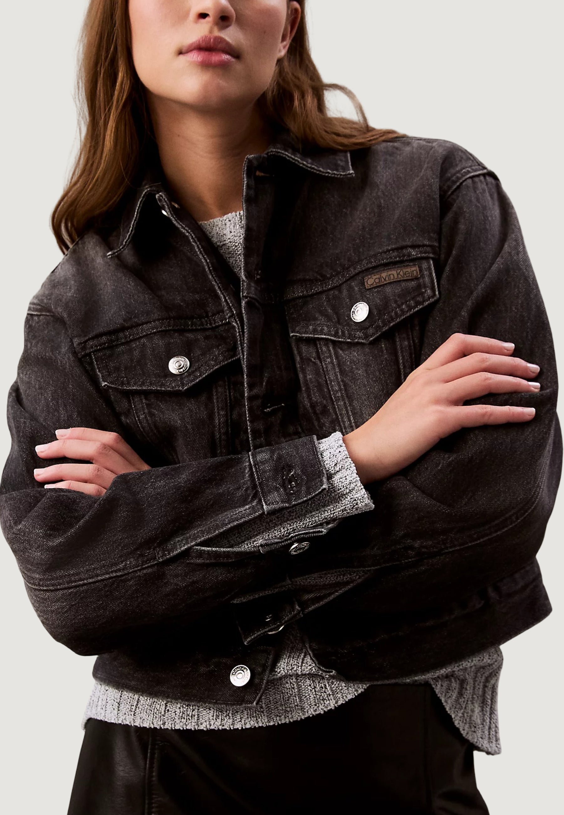 Giacchetto Calvin Klein Jeans 90s TRUCKER BLACK FO