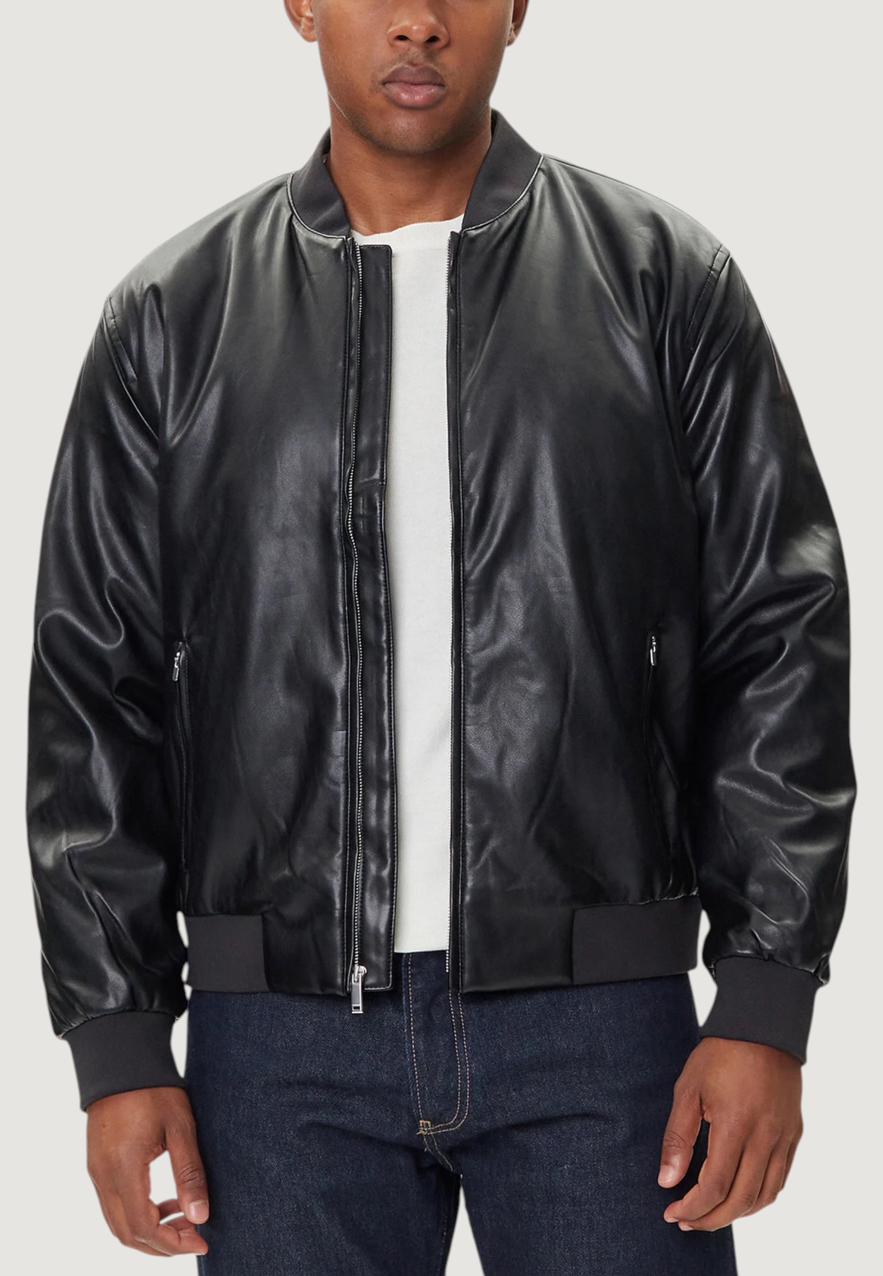 Giacchetto Calvin Klein Jeans LS FAUX LEATHER BOMB