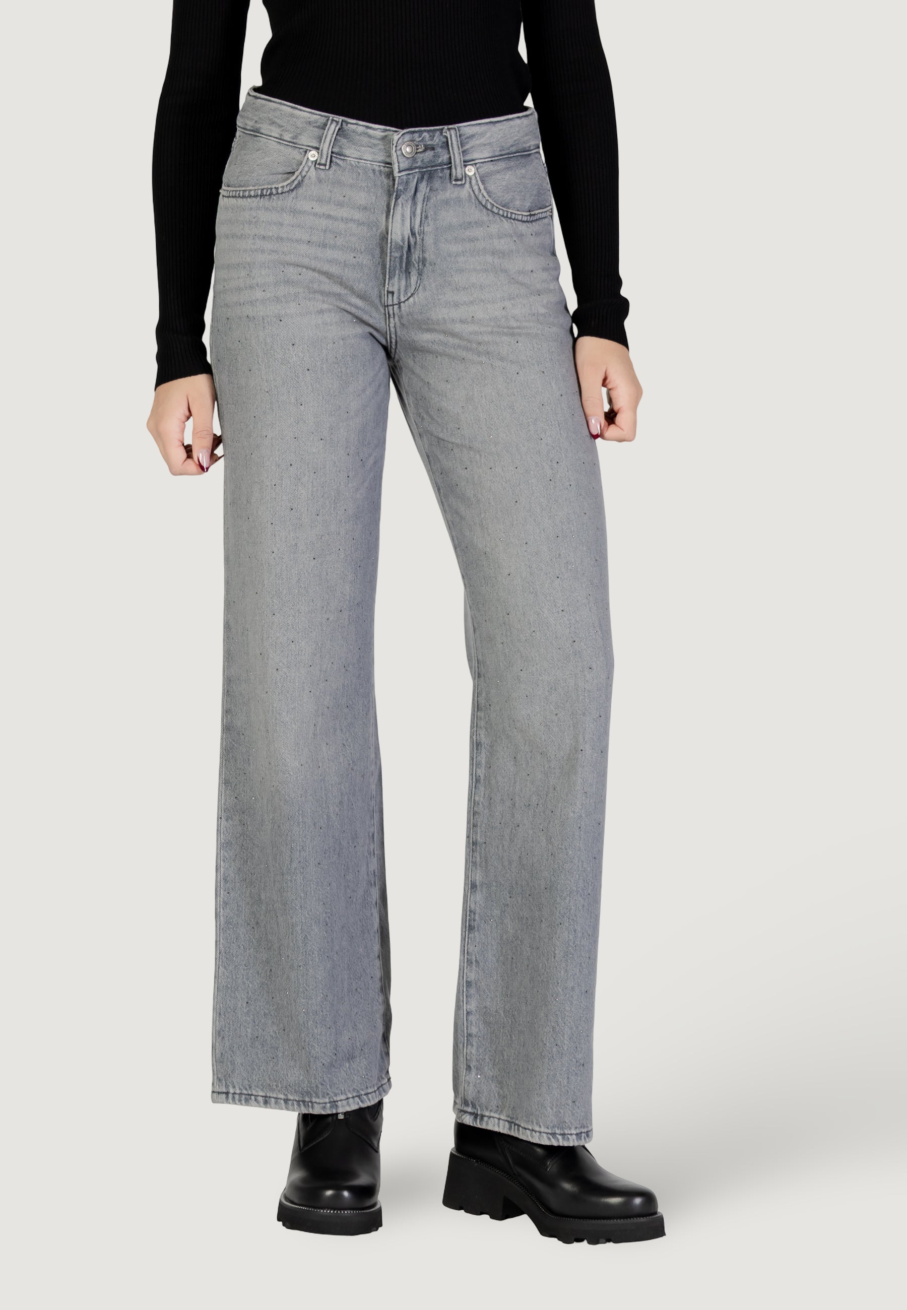 Baggy jeans Only Onlcobain Reg Wide Rhinestone Dnm Tai