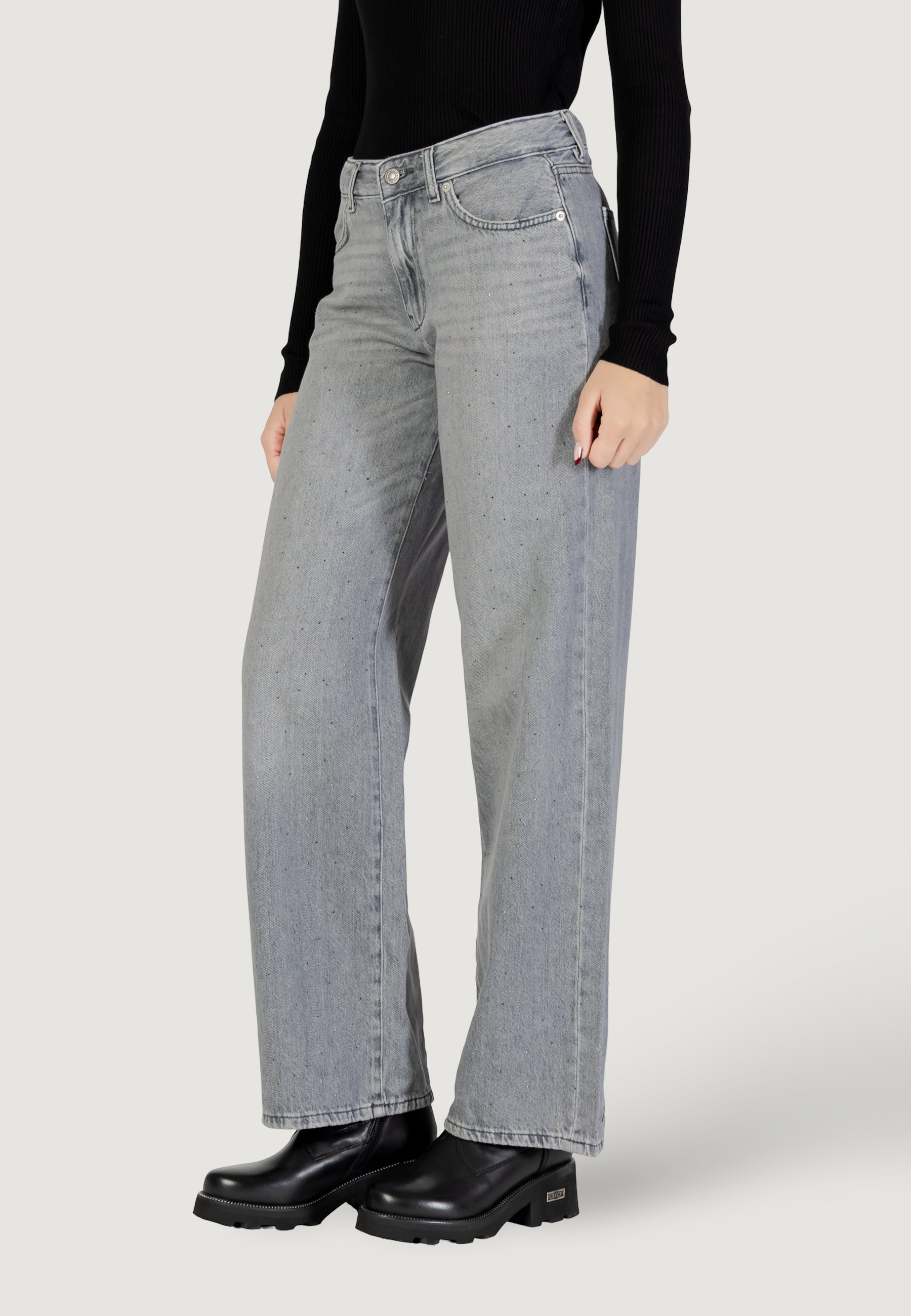 Baggy jeans Only Onlcobain Reg Wide Rhinestone Dnm Tai