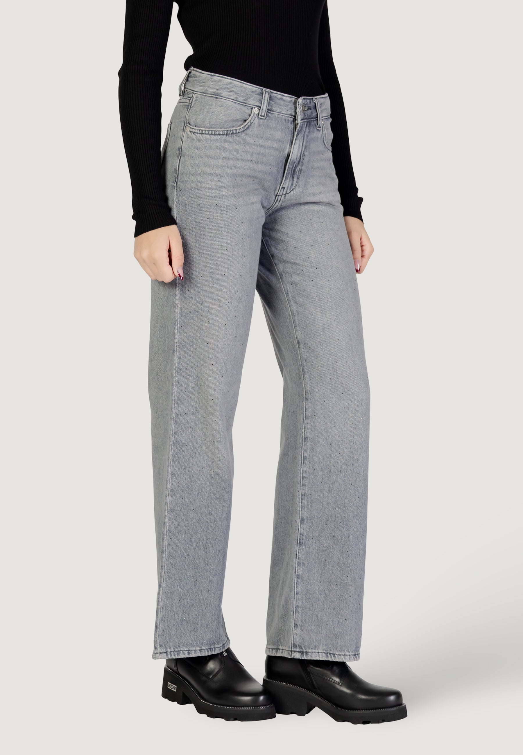 Baggy jeans Only Onlcobain Reg Wide Rhinestone Dnm Tai