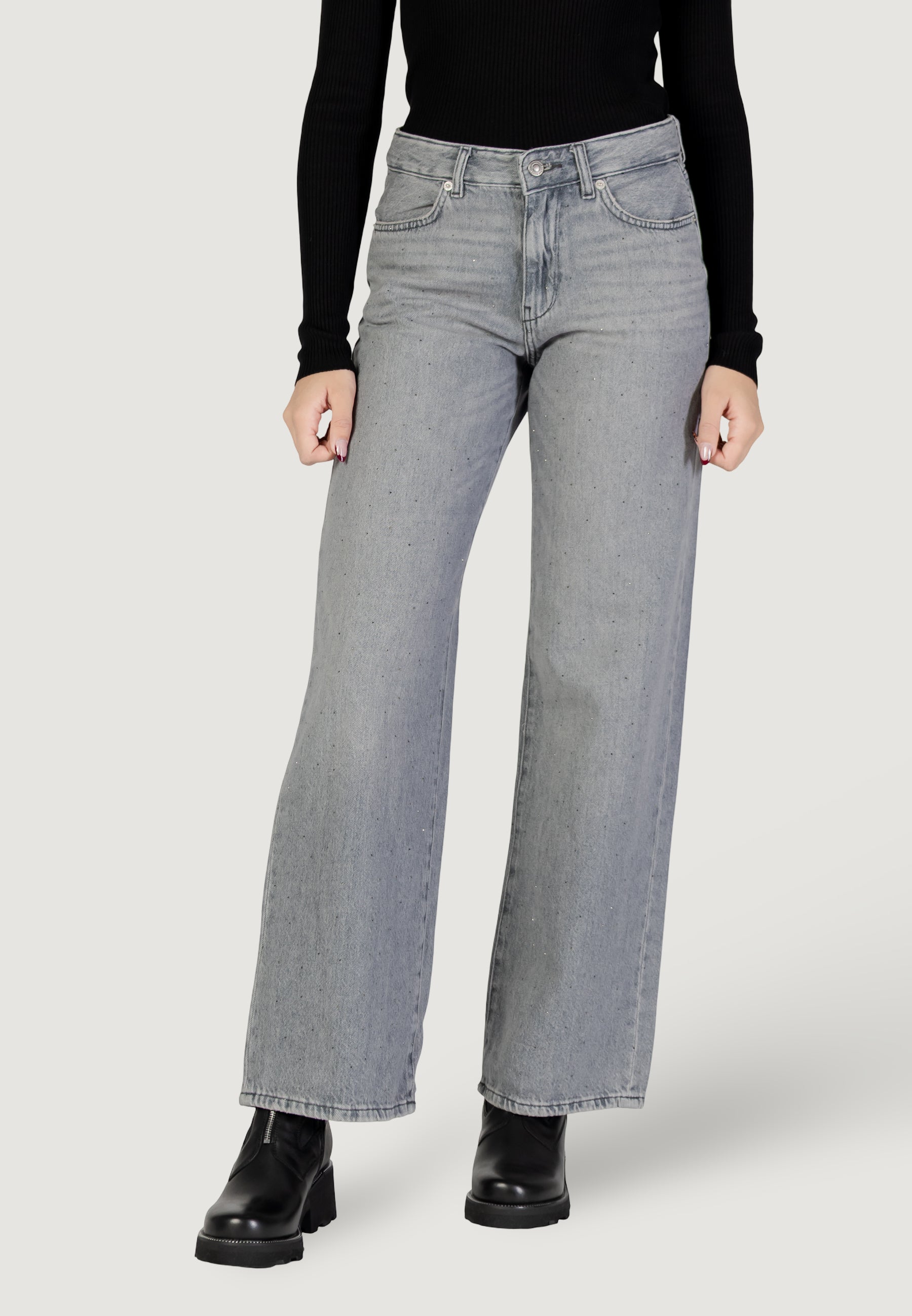 Baggy jeans Only Onlcobain Reg Wide Rhinestone Dnm Tai