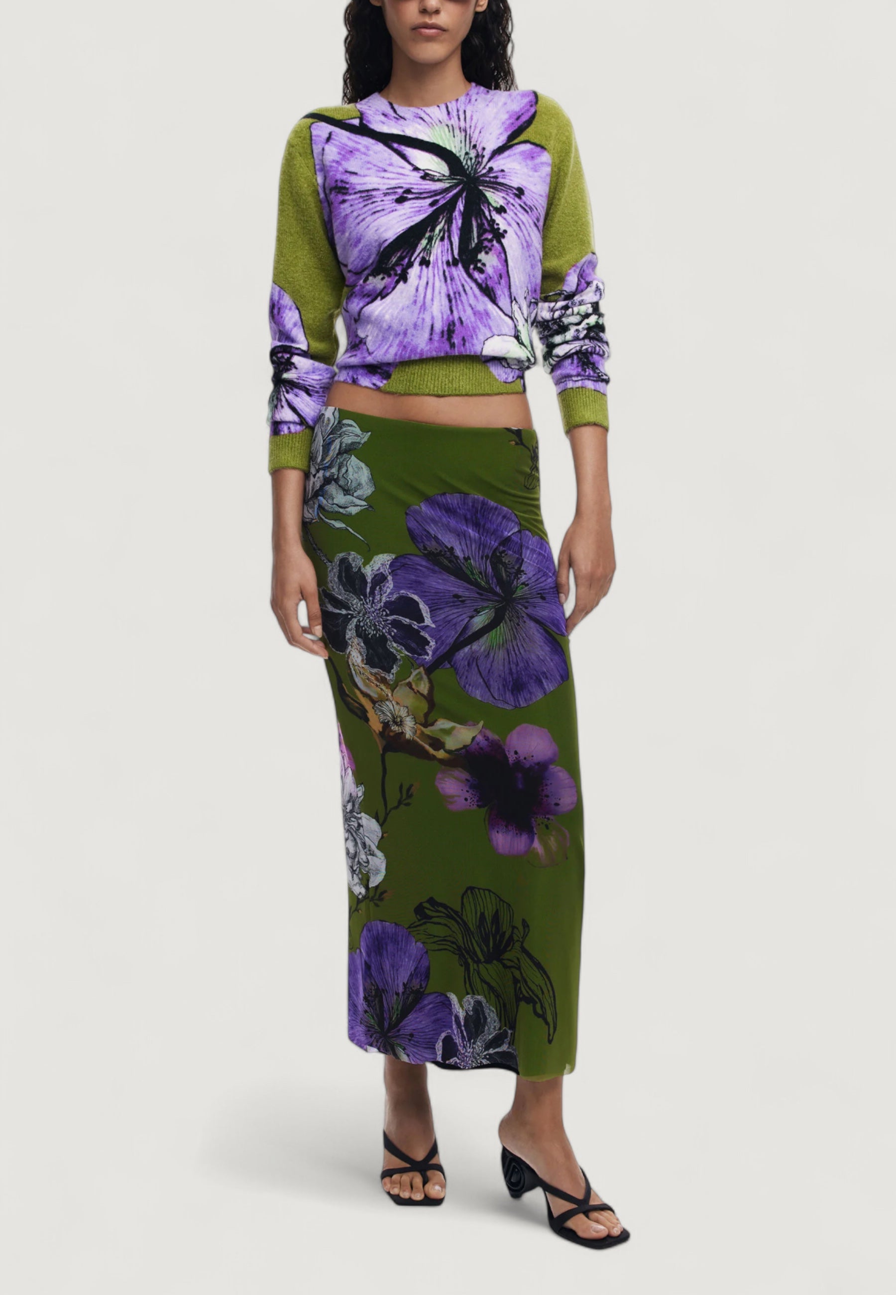Longuette Desigual FAL_TULLEFLOWERS