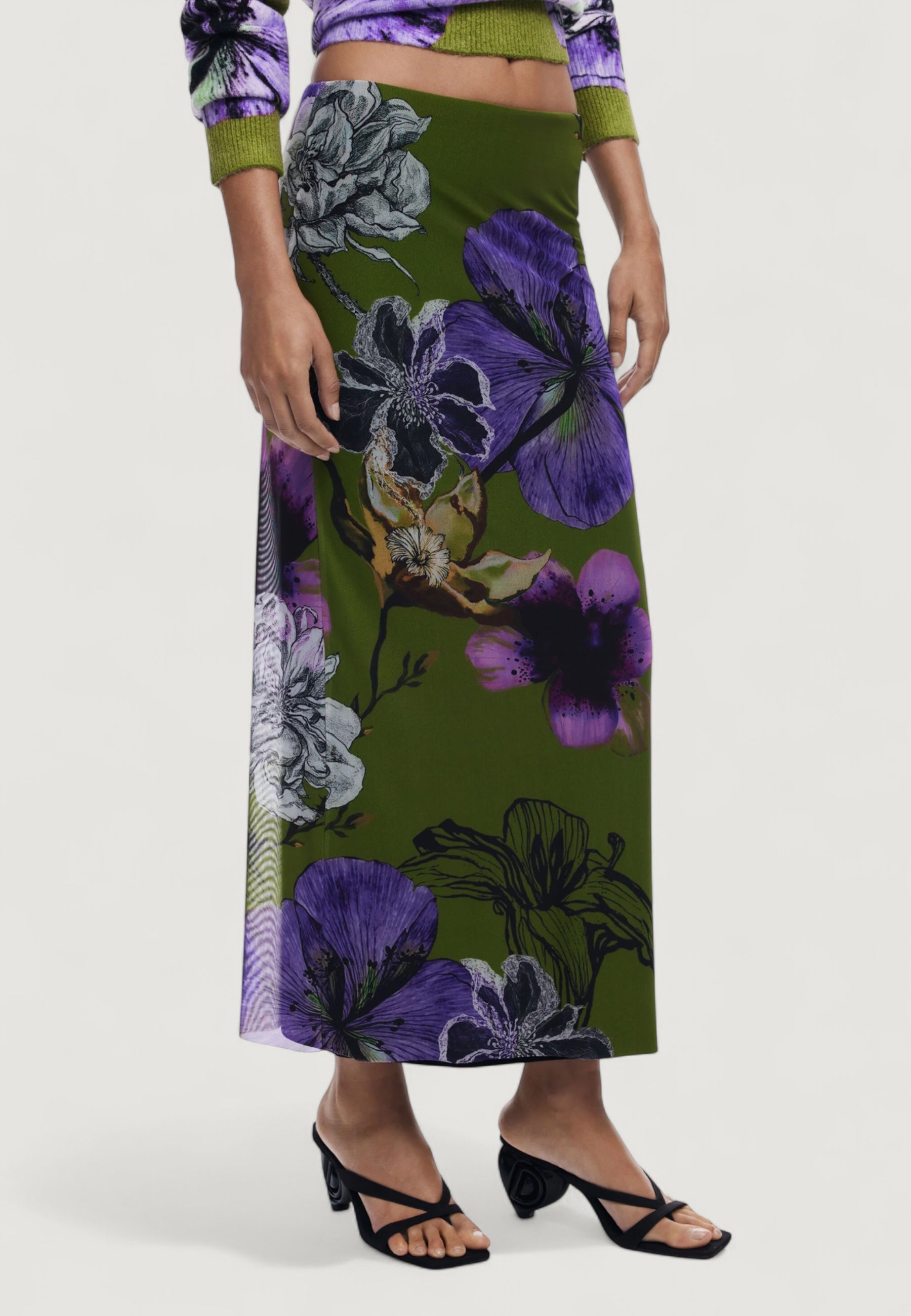Longuette Desigual FAL_TULLEFLOWERS