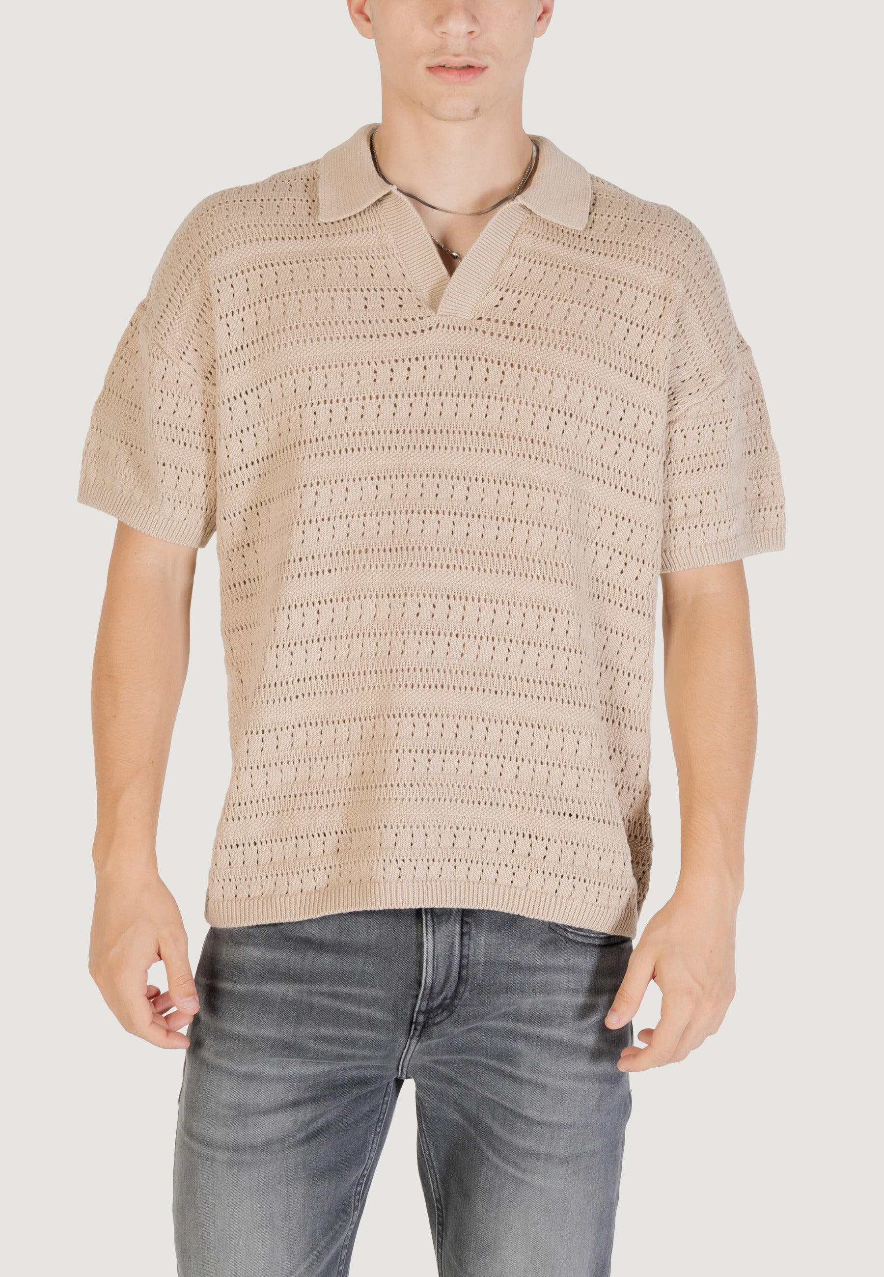 jersey Only & Sons ONSGRAYSON DS 5 CHOCHET POLO KNIT NOOS