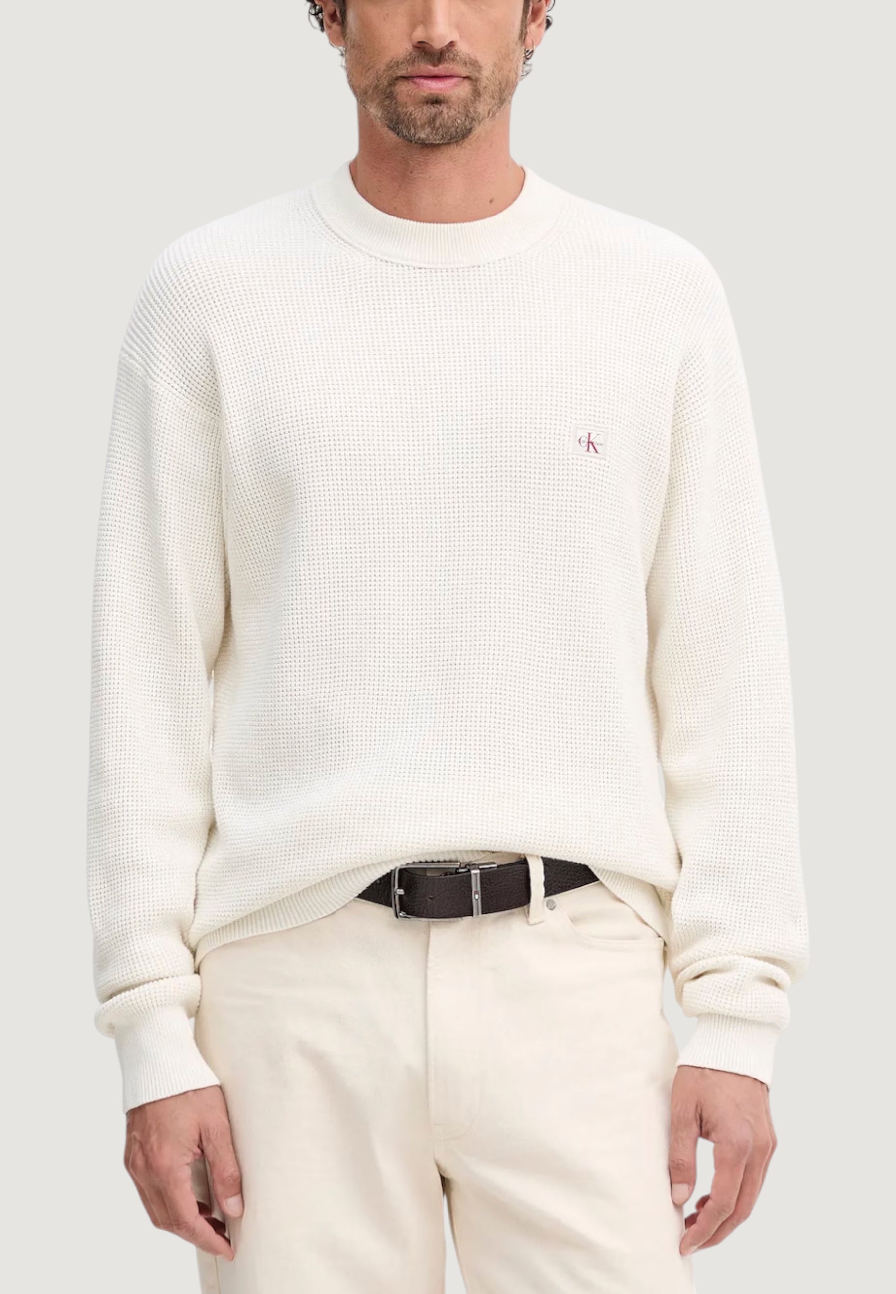 Pullover Calvin Klein Jeans LS EZ COTTON WAFFLE
