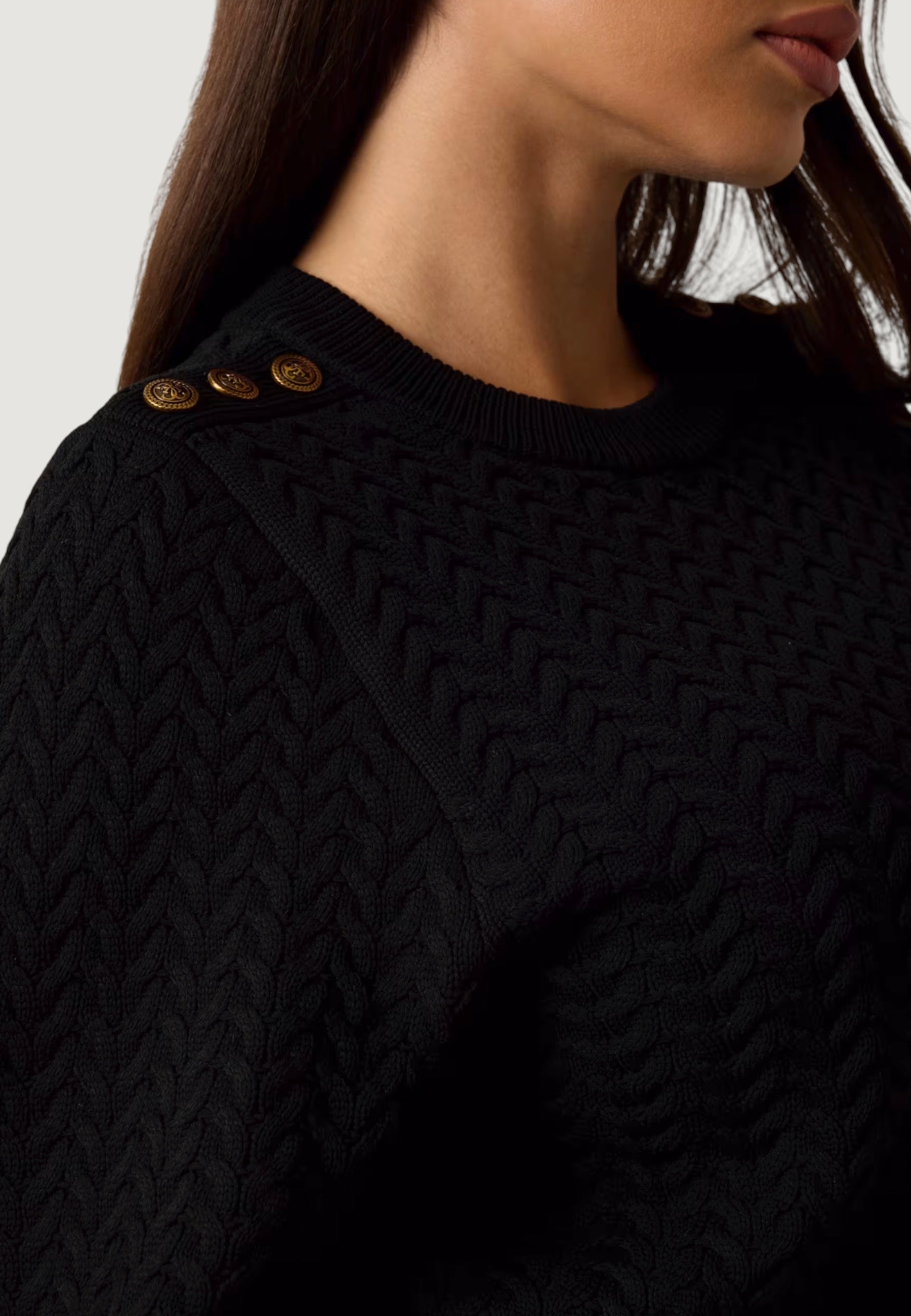 Maglione Guess LS CN LOGO BUTTON REONA SWTR