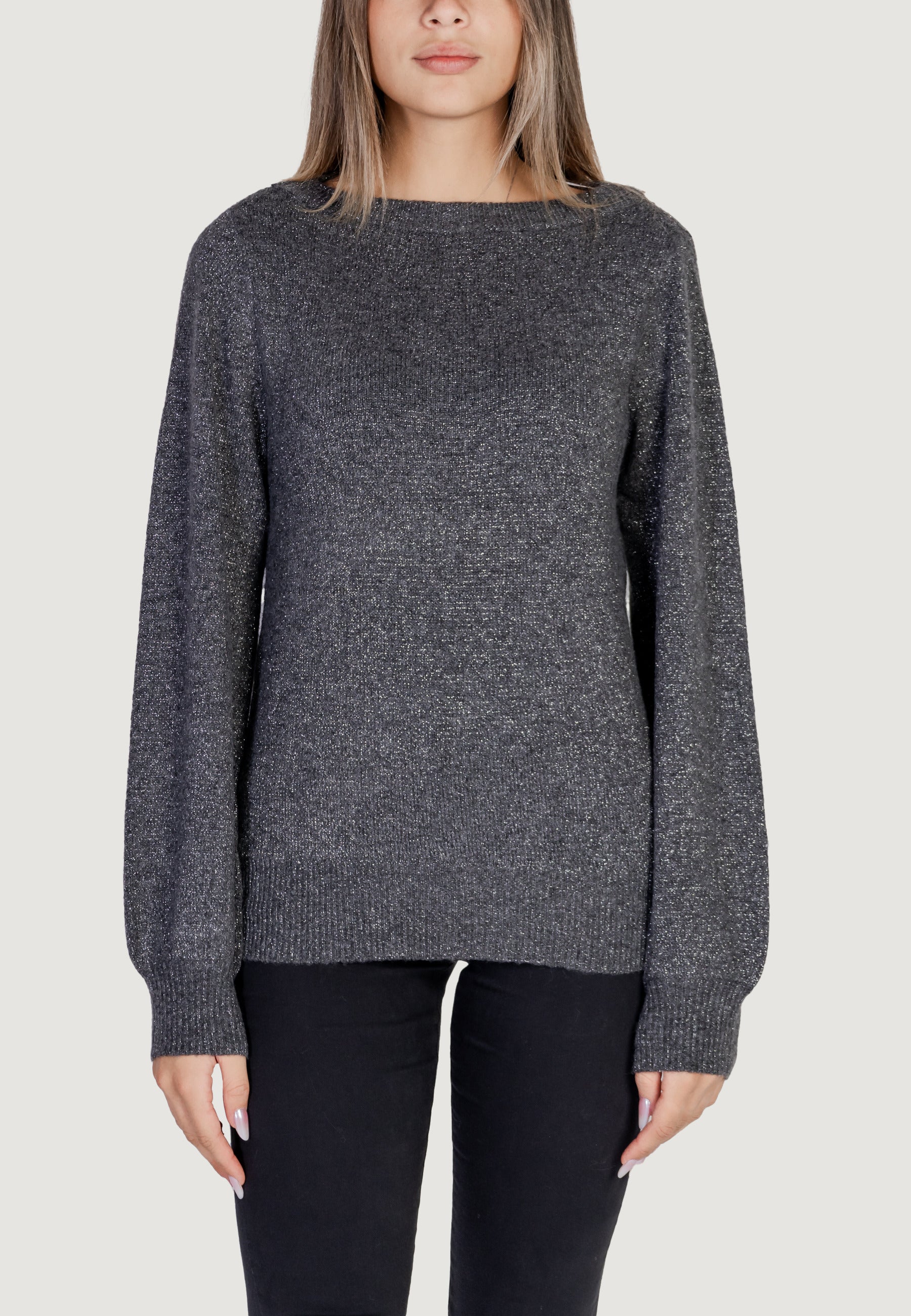 Maglione Jacqueline de Yong JDYRUE GLITTER L/S BOAT PULLOVE KNT NOOS