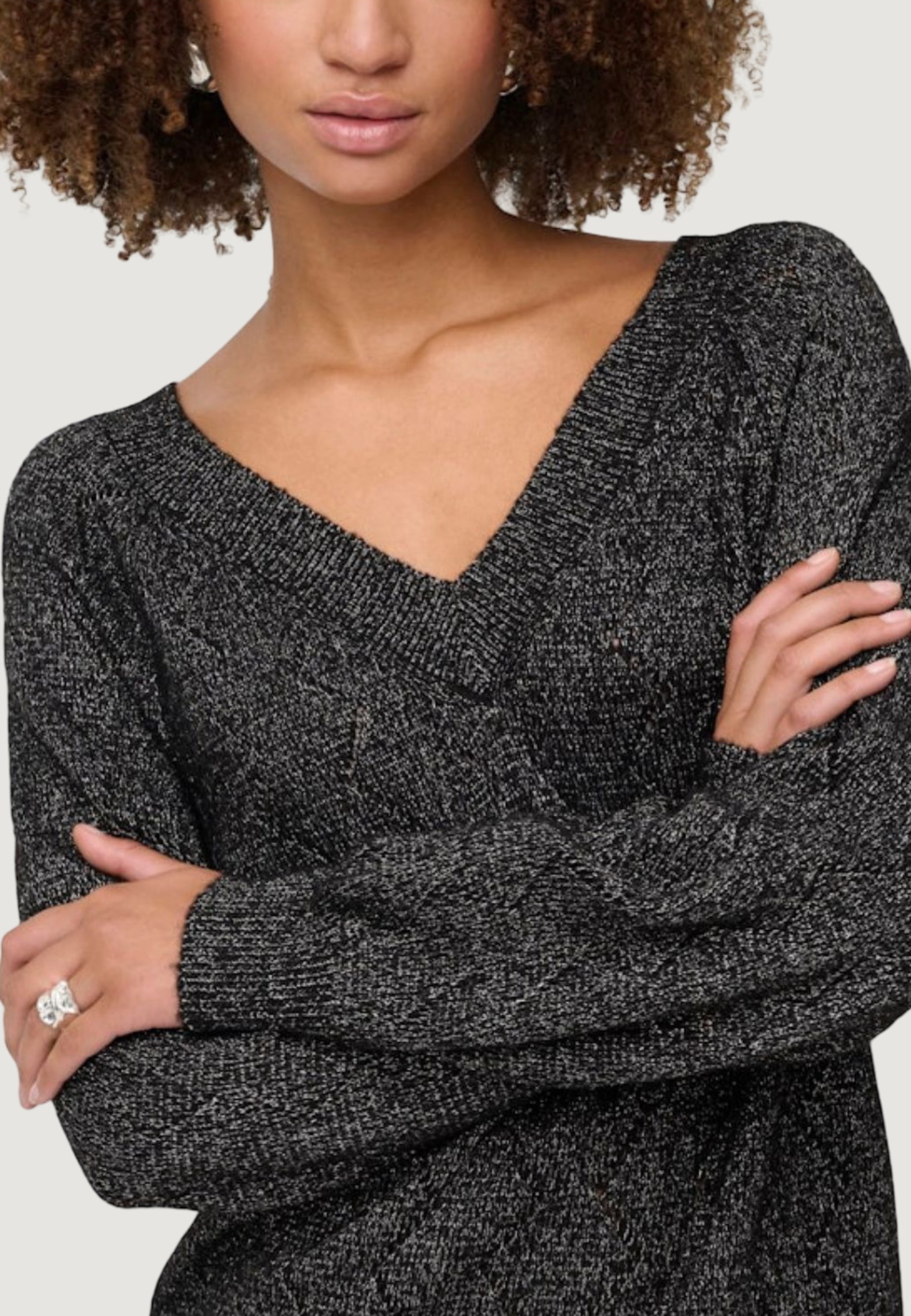 Pullover Jacqueline de Yong Jdyaspen Life L/S V-Neck Pullover Knt