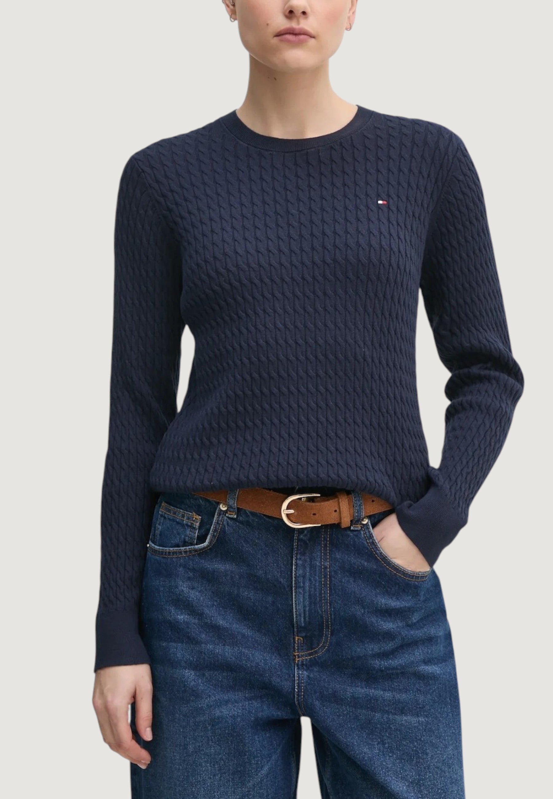 Pullover Tommy Hilfiger CO CABLE FINE GG C-N