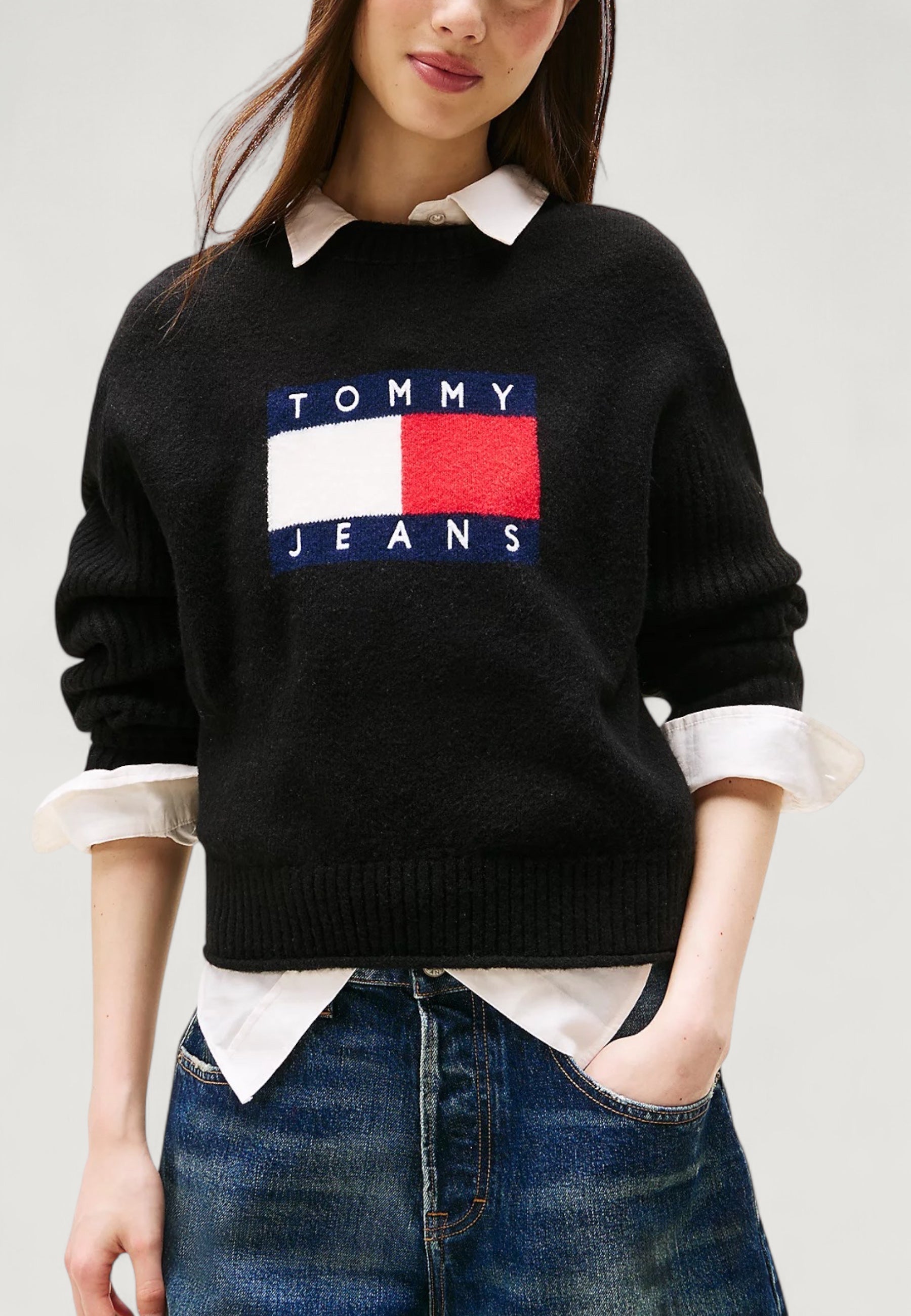 Pullover Tommy Hilfiger Jeans TJW MELANGE FLAG SWE
