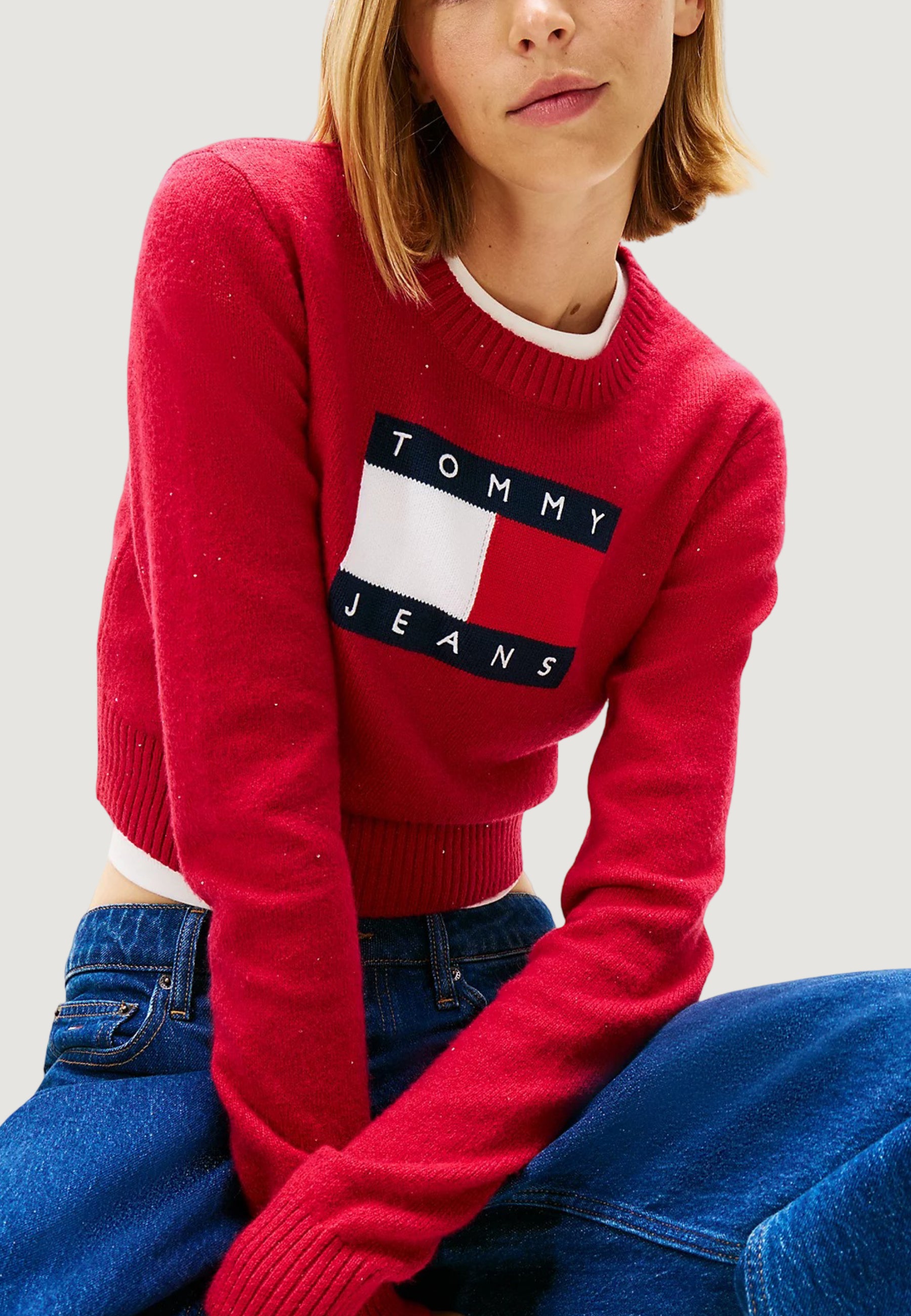 Pullover Tommy Hilfiger Jeans TJW SPARKLE FLAG SWE