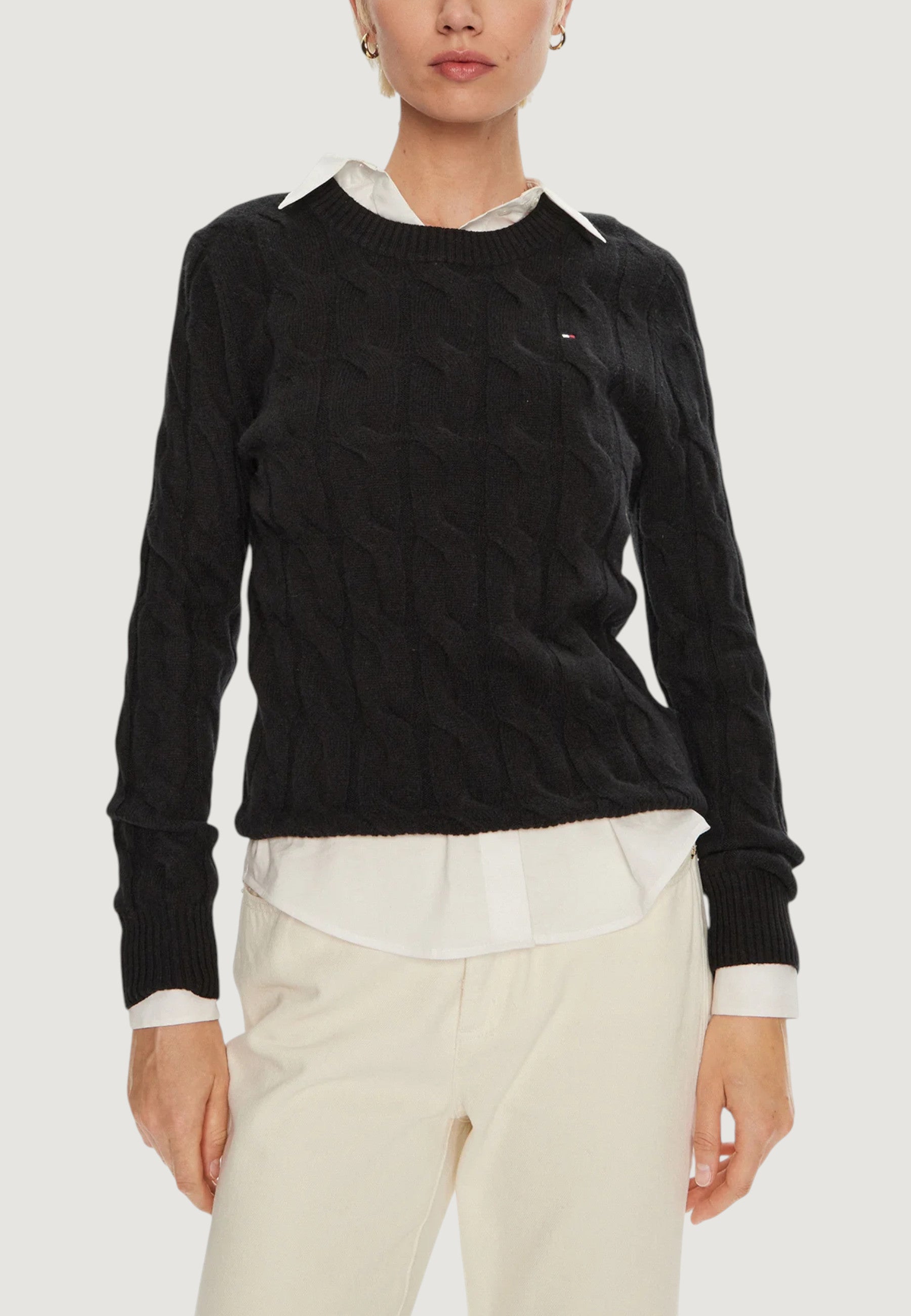 Maglione Tommy Hilfiger SOFT WOOL CABLE C-NK
