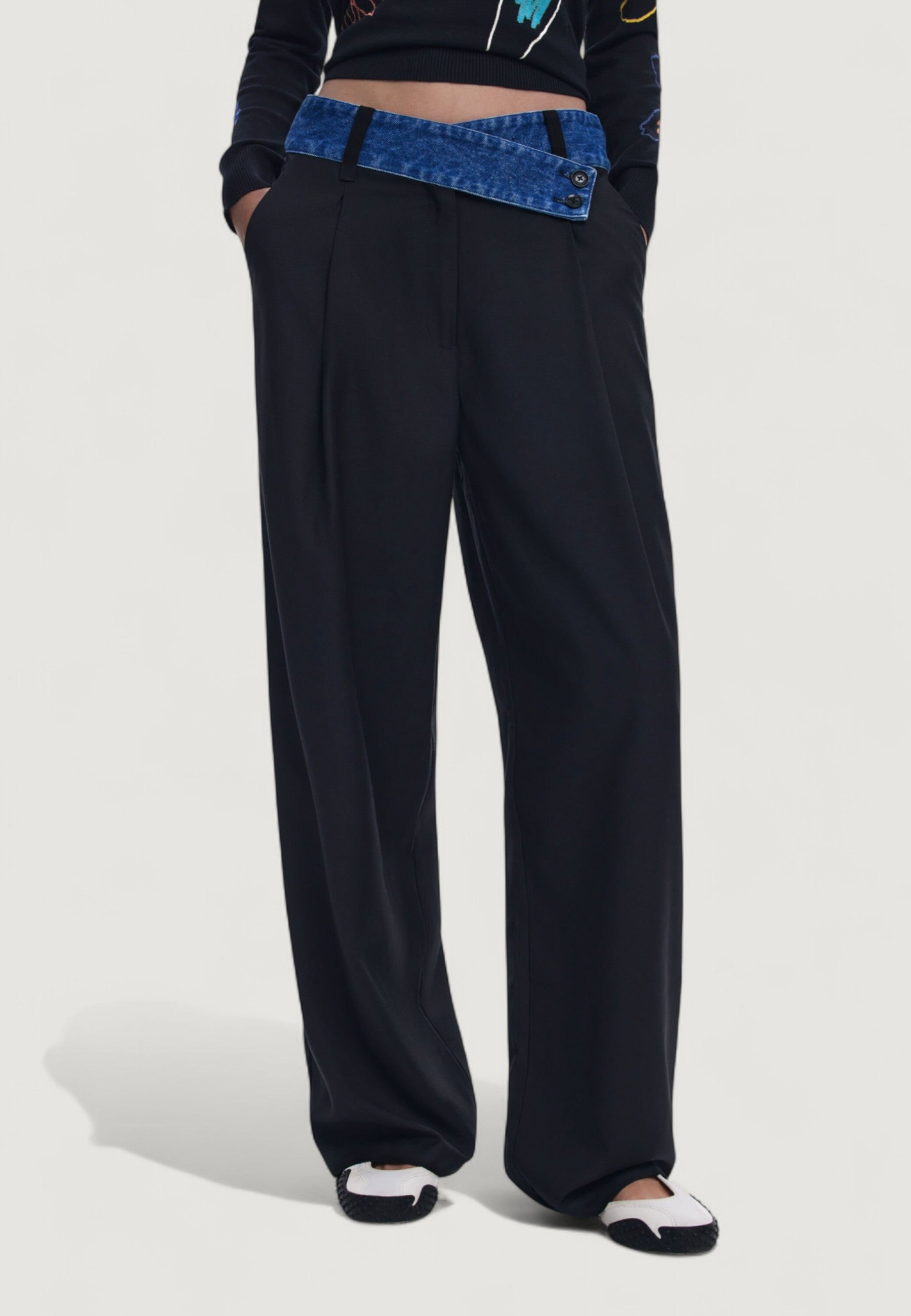 High waist trousers Desigual PANT_DENIMWAIST