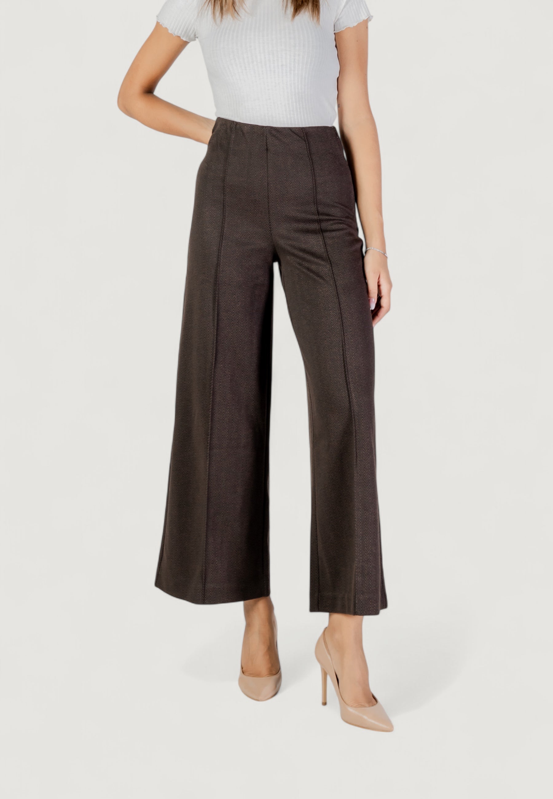 Pantaloni a palazzo ICHI HKATE JACQUARD PA9