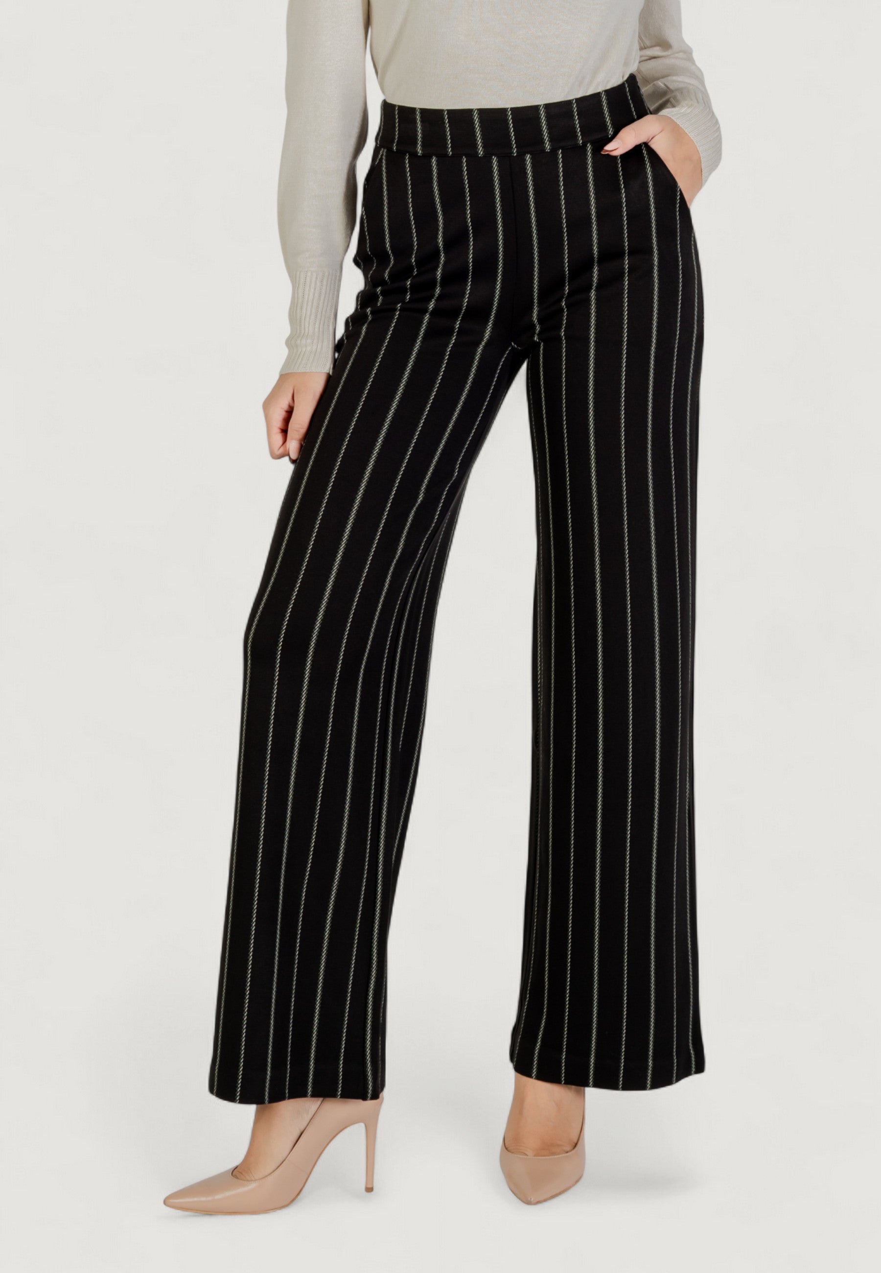 High waist trousers ICHI IHRUTI WIDE PA18