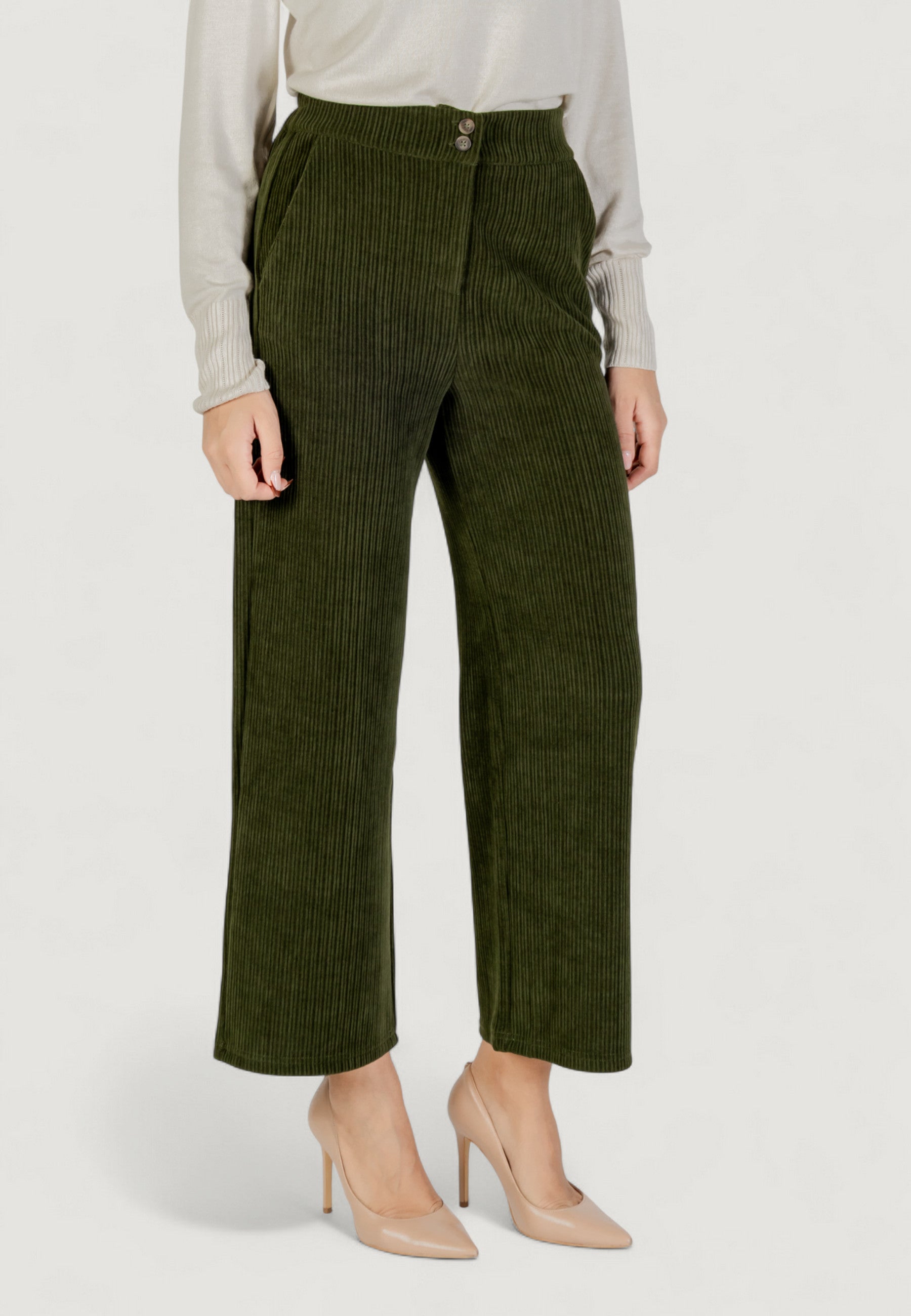 High waist trousers ICHI IHKATE CORDUROY PA2