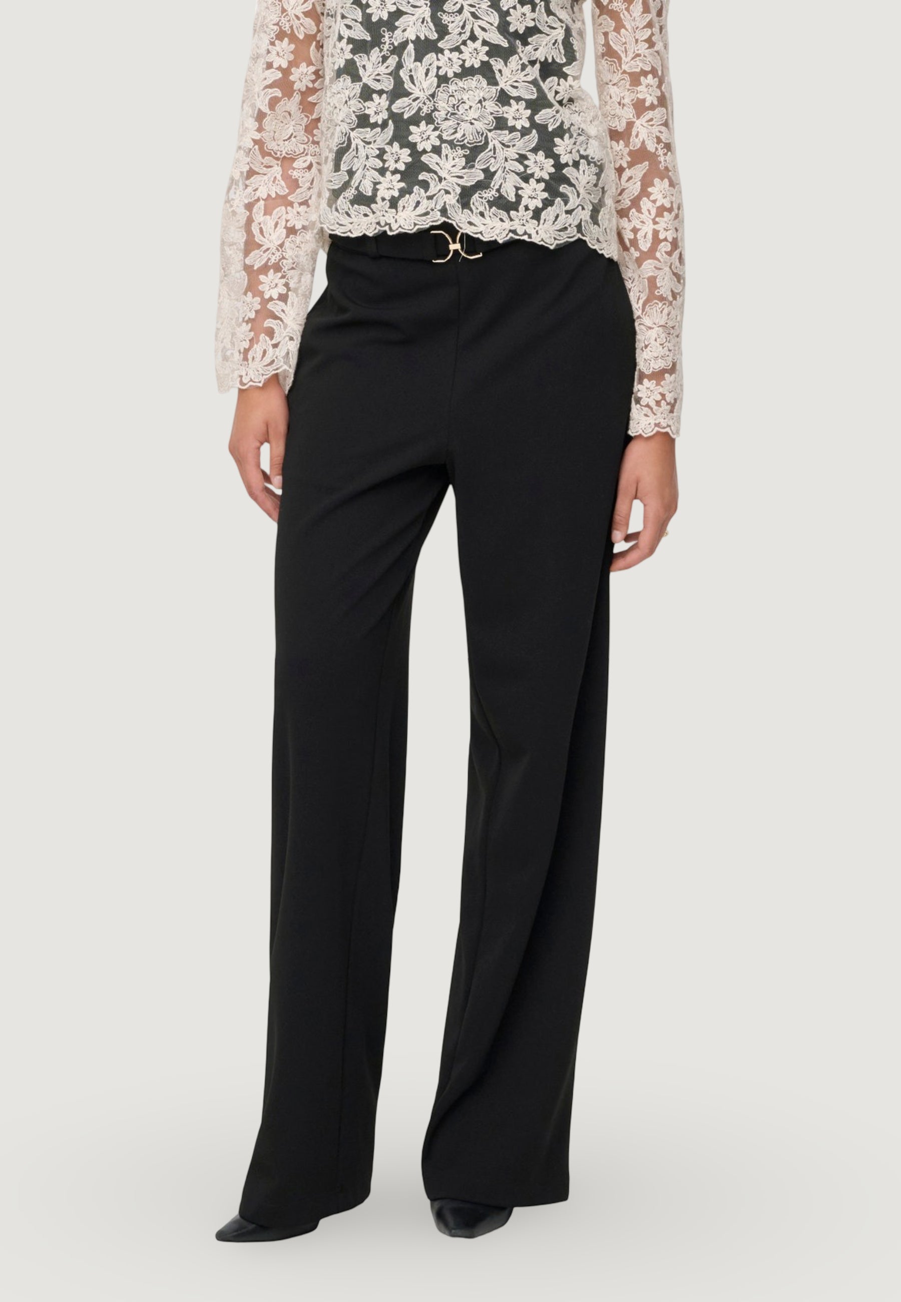 Regular trousers Only Onlgala Life Hw Belt Wide Pant Pnt