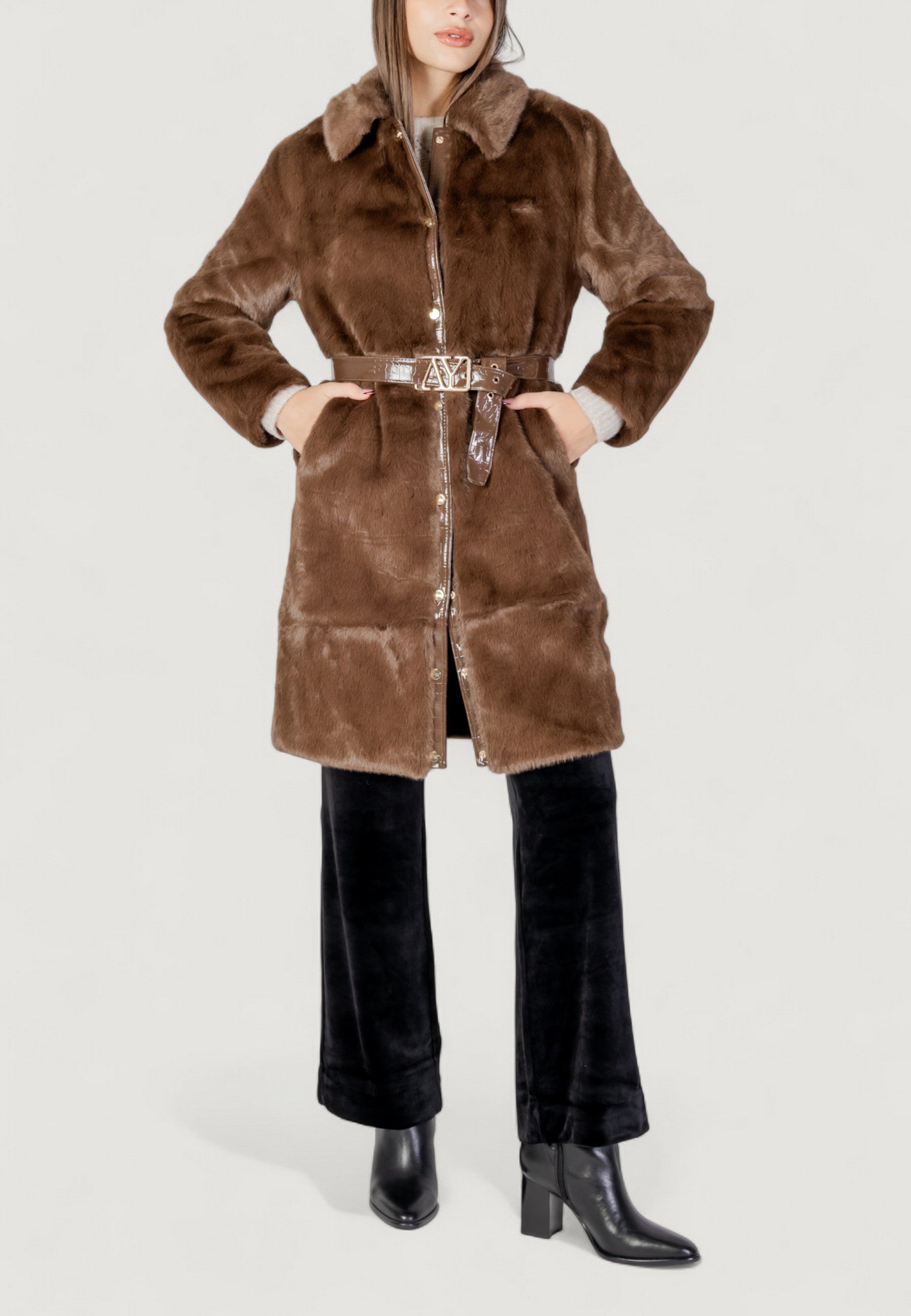 Pelliccia ecologica AYFEE GIACCA LUNGA FAKE FUR