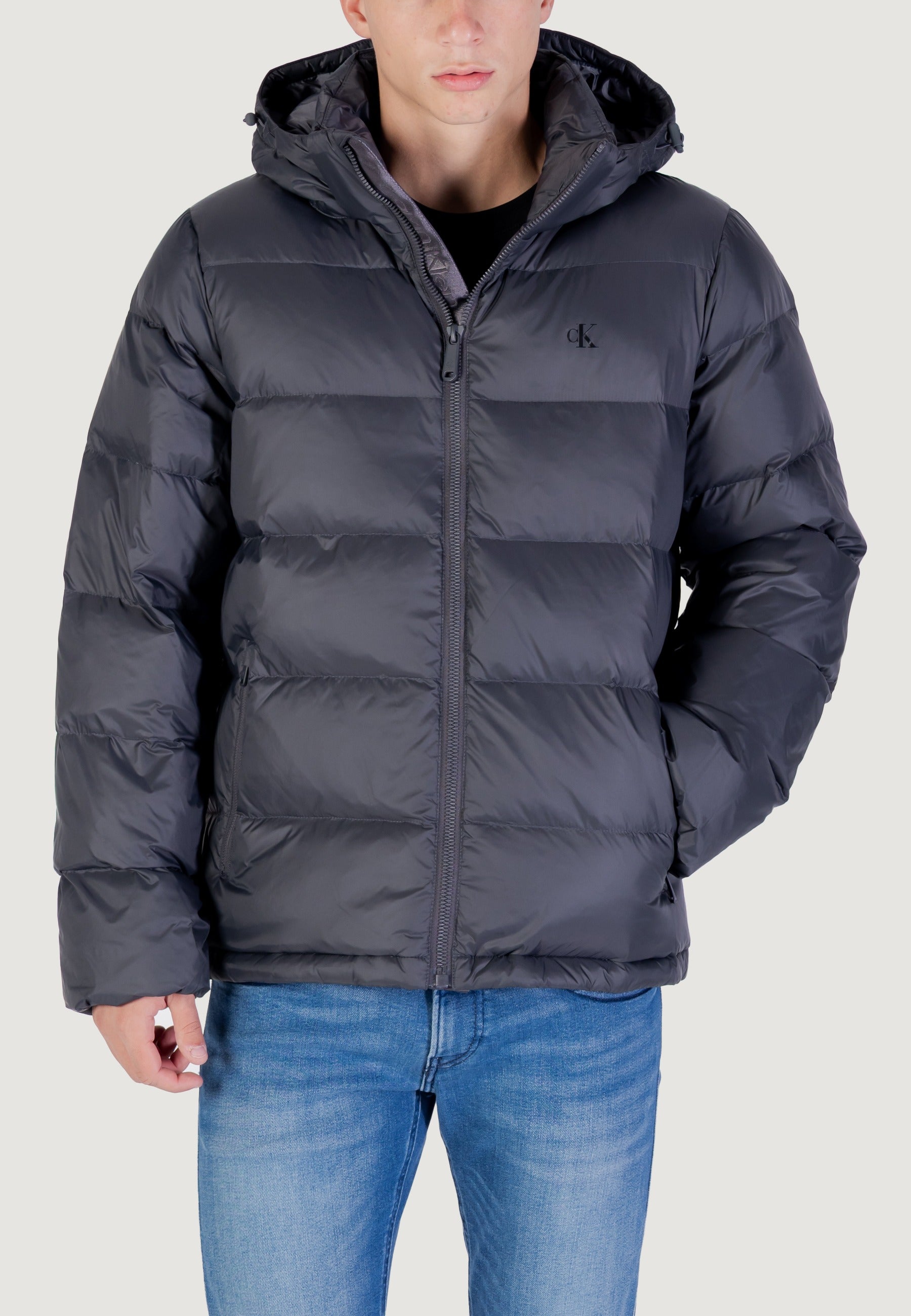 Down Jacket Calvin Klein Jeans LS NYLON ZIP OFF HOO