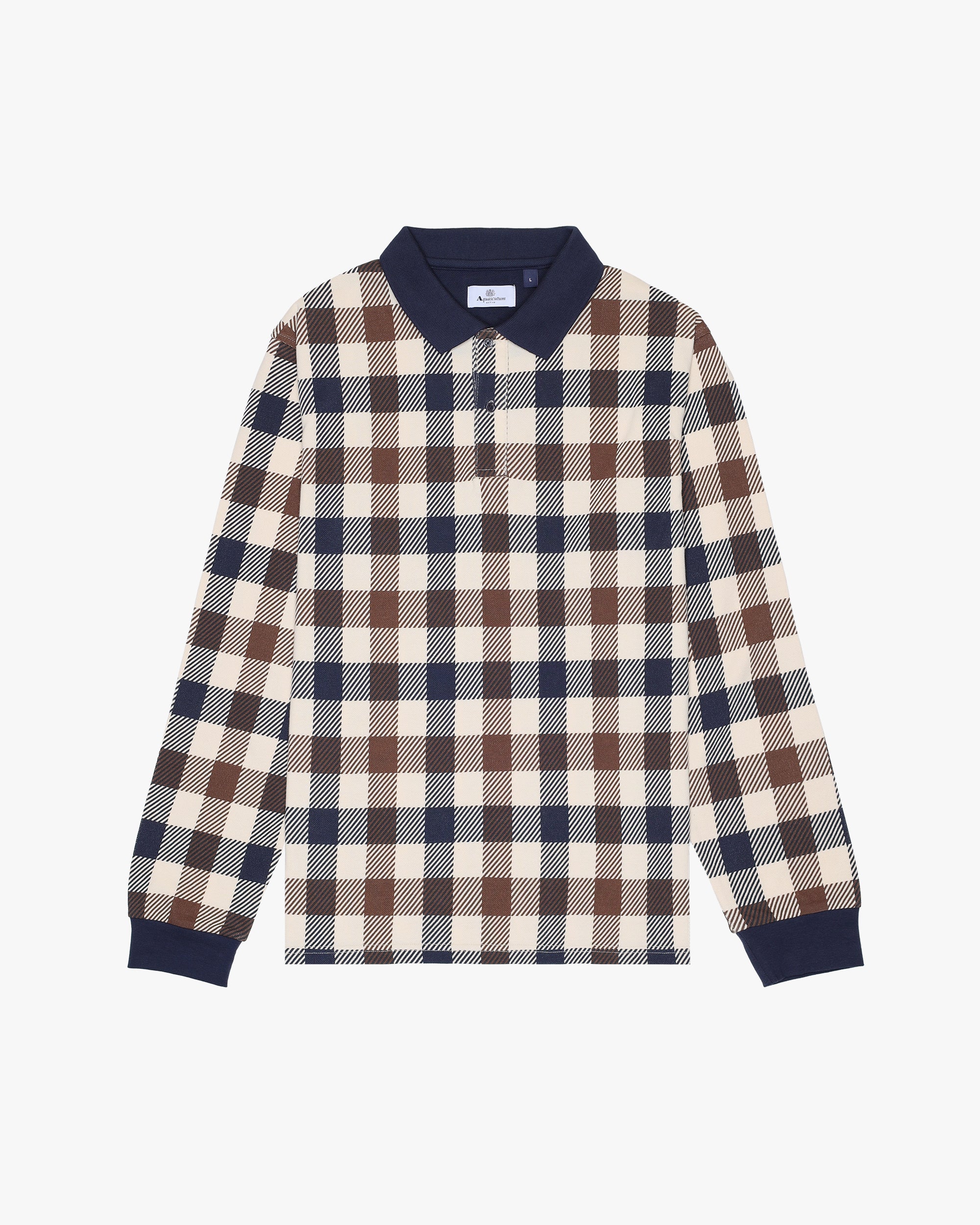 Polo manica lunga Aquascutum Active MACRO ICONIC POLO L/S