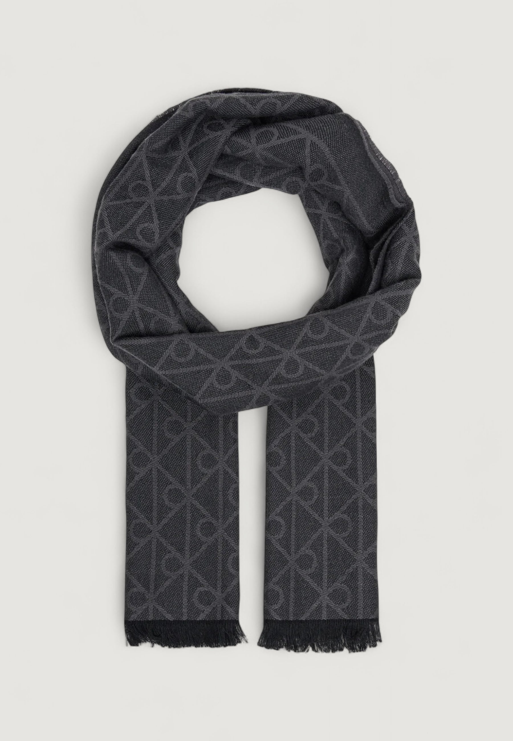 Sciarpa Calvin Klein TONAL AOP WOOL LW SCARF