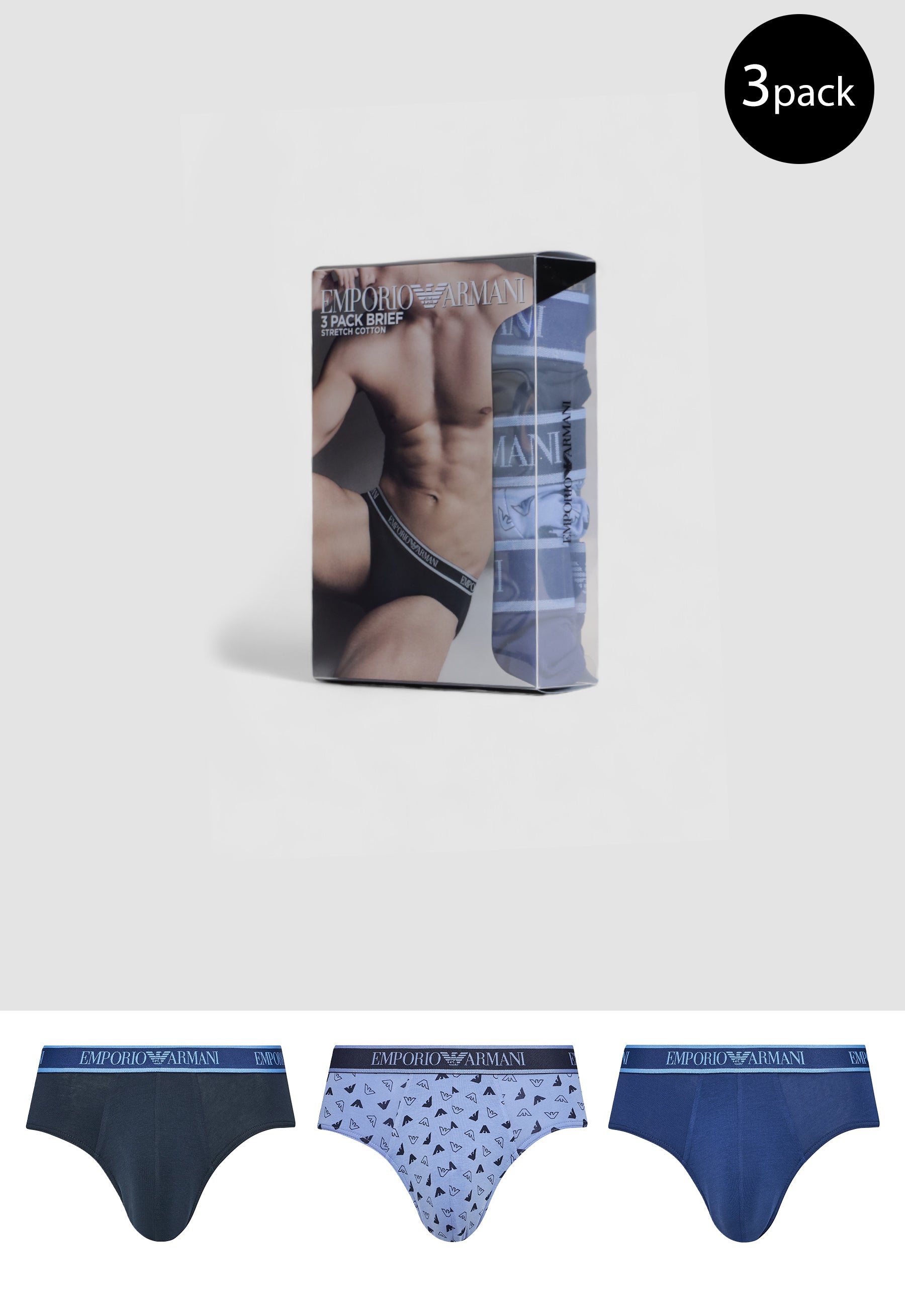 Slip Emporio Armani Underwear 3 PACK BRIEF