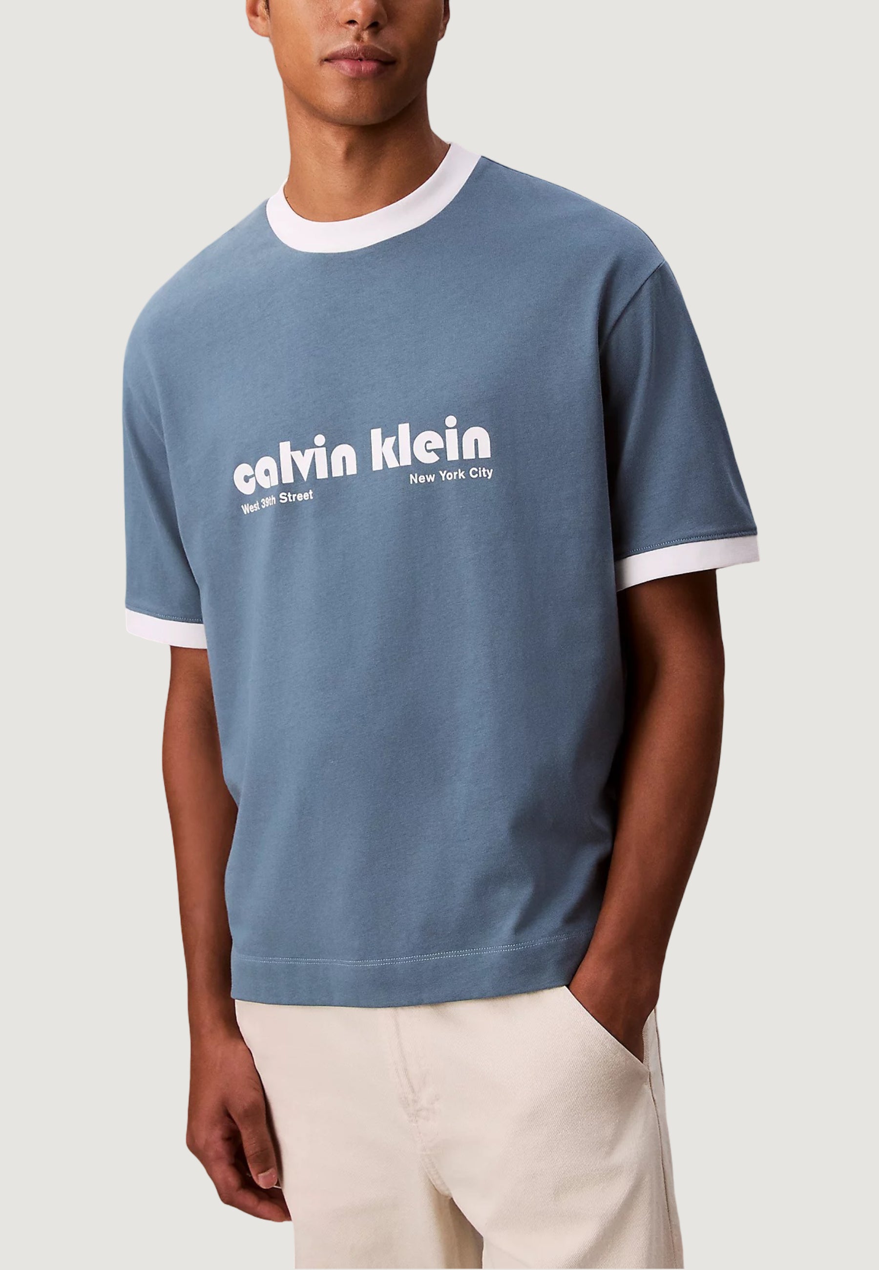 T-shirt Calvin Klein Jeans SS RETRO LOGO RINGER