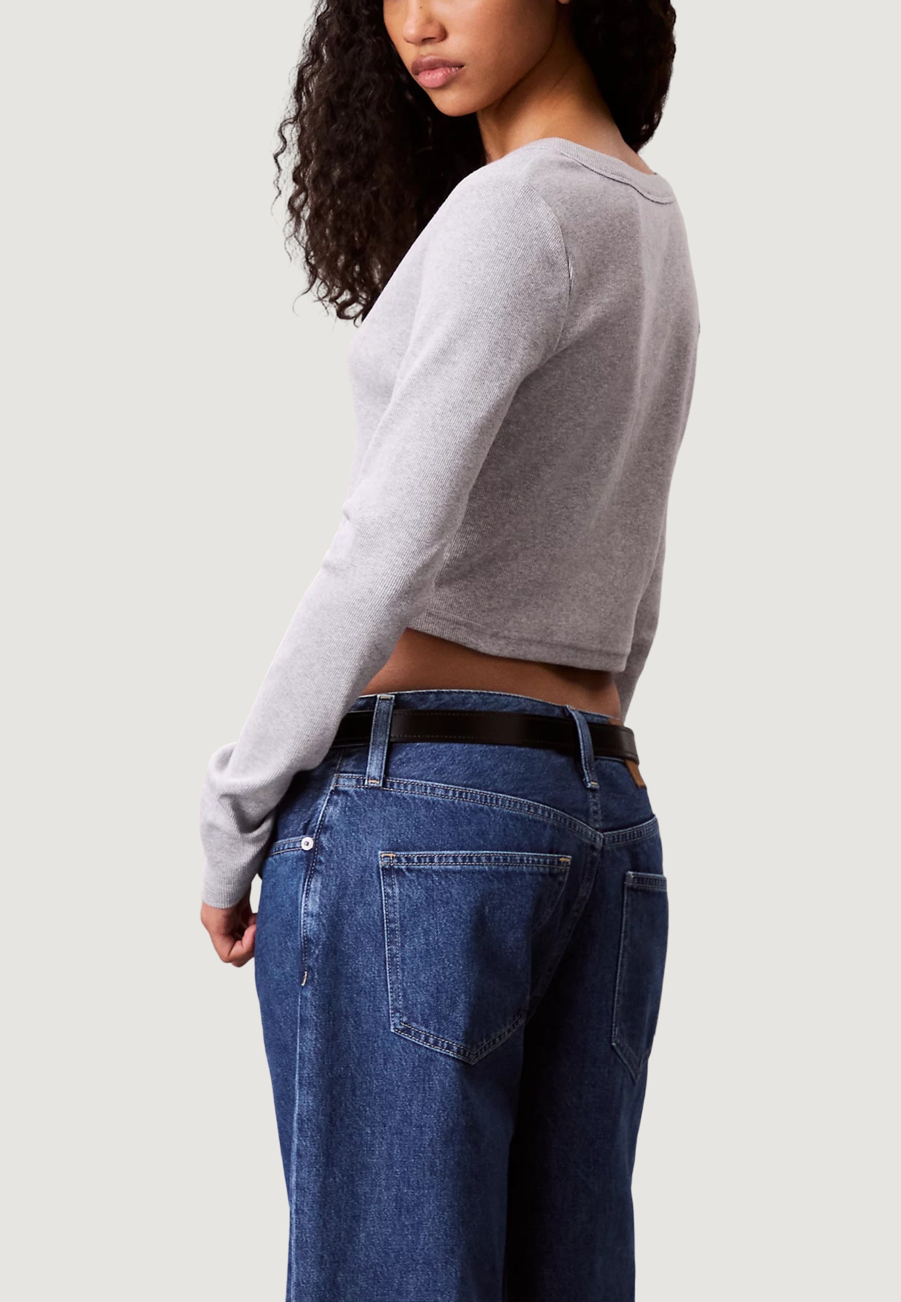 T-shirt Calvin Klein Jeans LS WOVEN LABEL 2X2 C