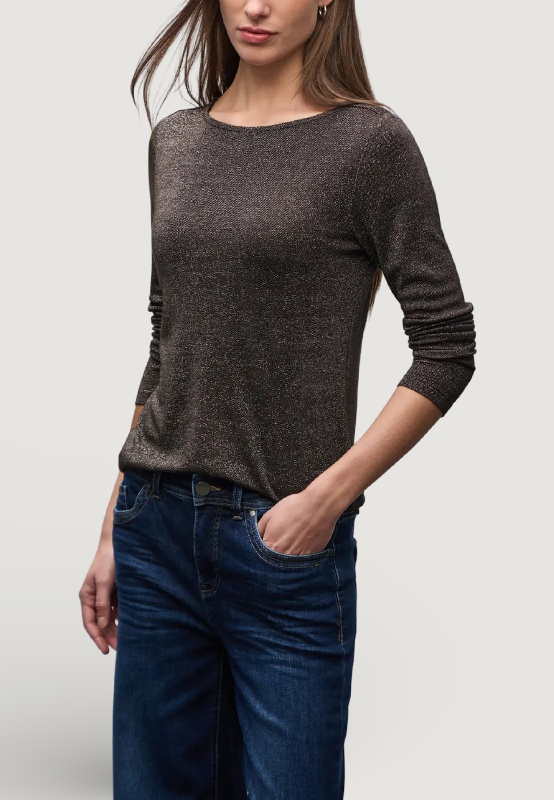 T-shirt Street One Basic lurex shirt