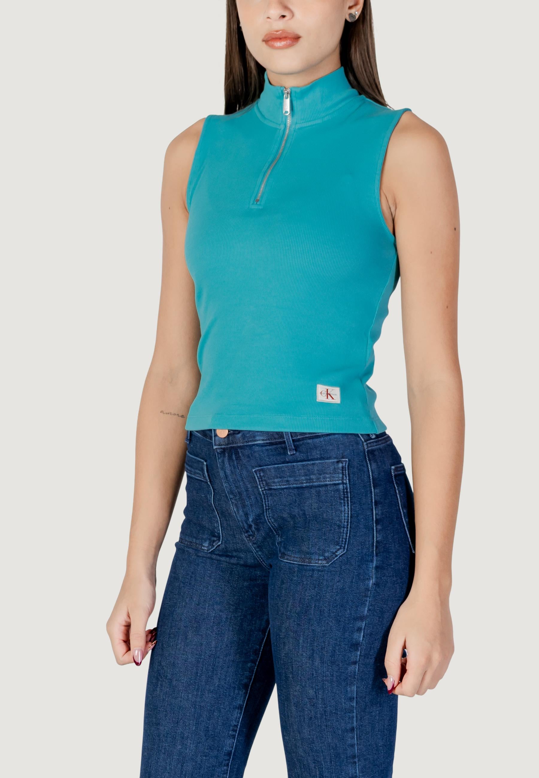 Top Calvin Klein Jeans A- WOVEN LABEL SL QZ