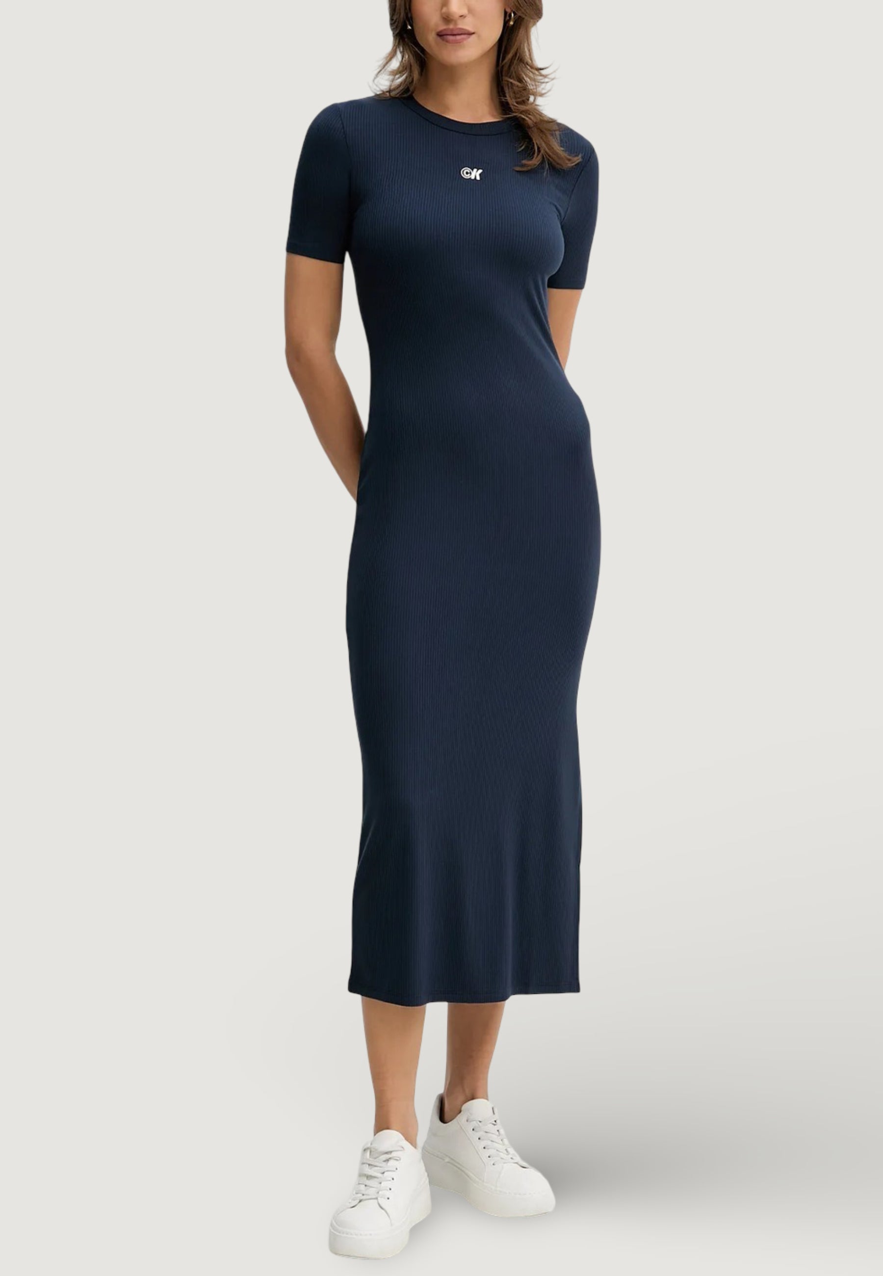 Long dress Calvin Klein Jeans A - MODAL RIB SS DRE