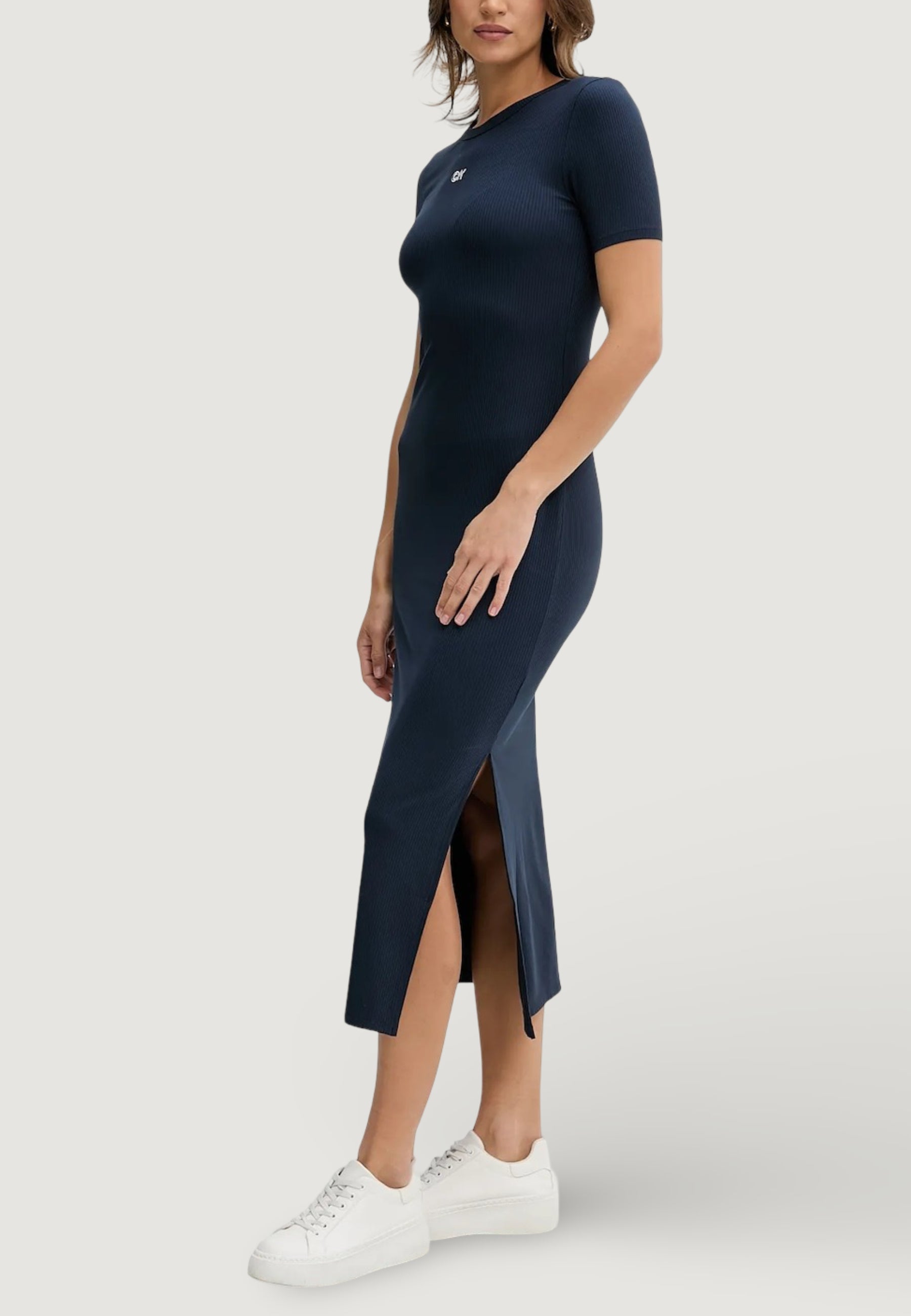 Long dress Calvin Klein Jeans A - MODAL RIB SS DRE