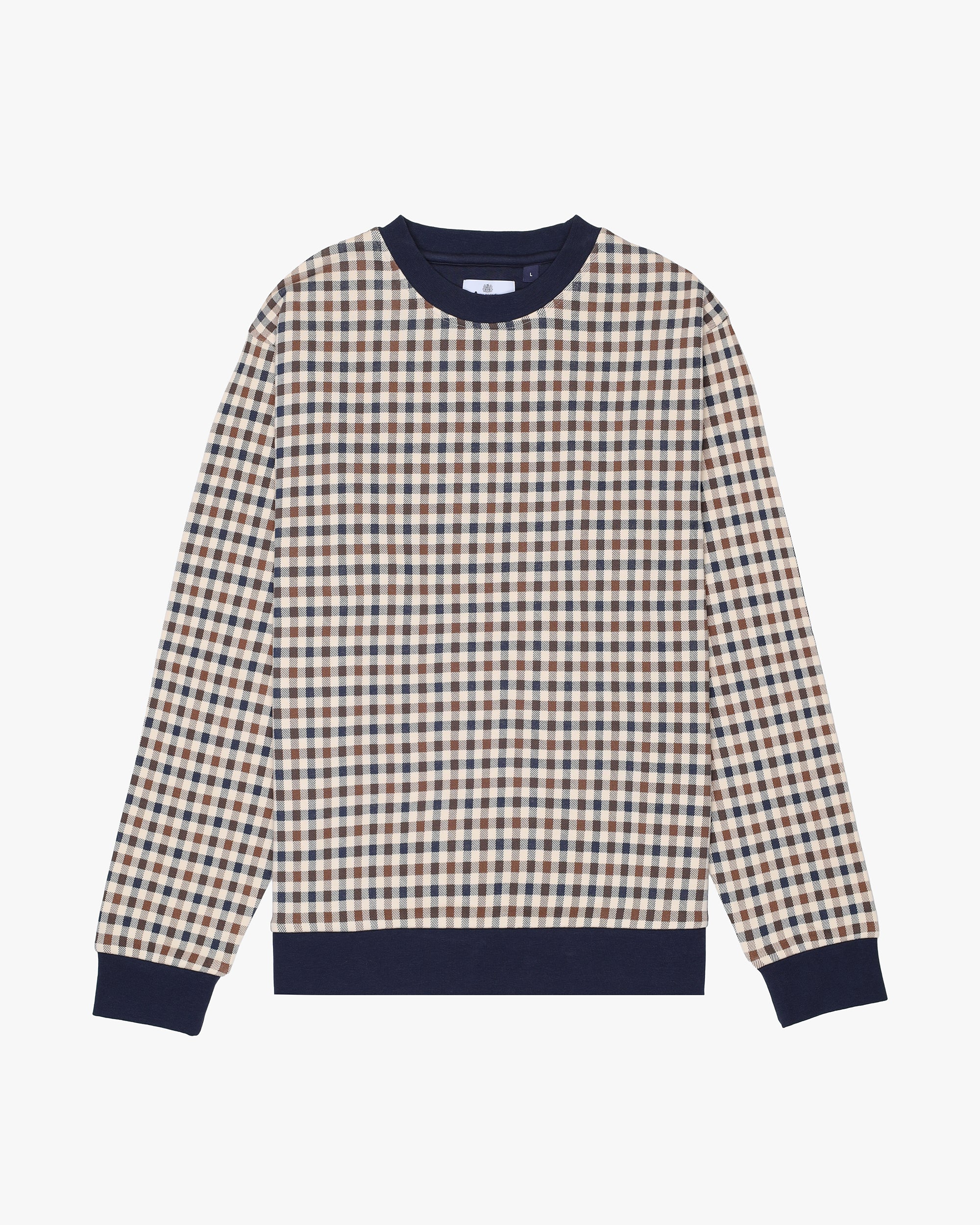 Felpa senza cappuccio Aquascutum Active ICONIC CREW NECK FLEECE