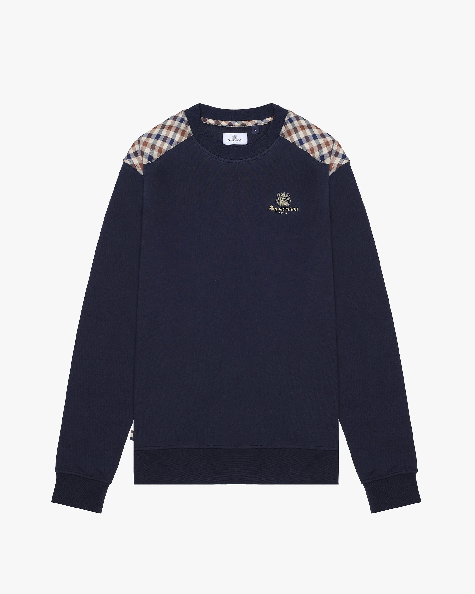 Felpa senza cappuccio Aquascutum Active CC SHOULDER CREWNECK FLEECE