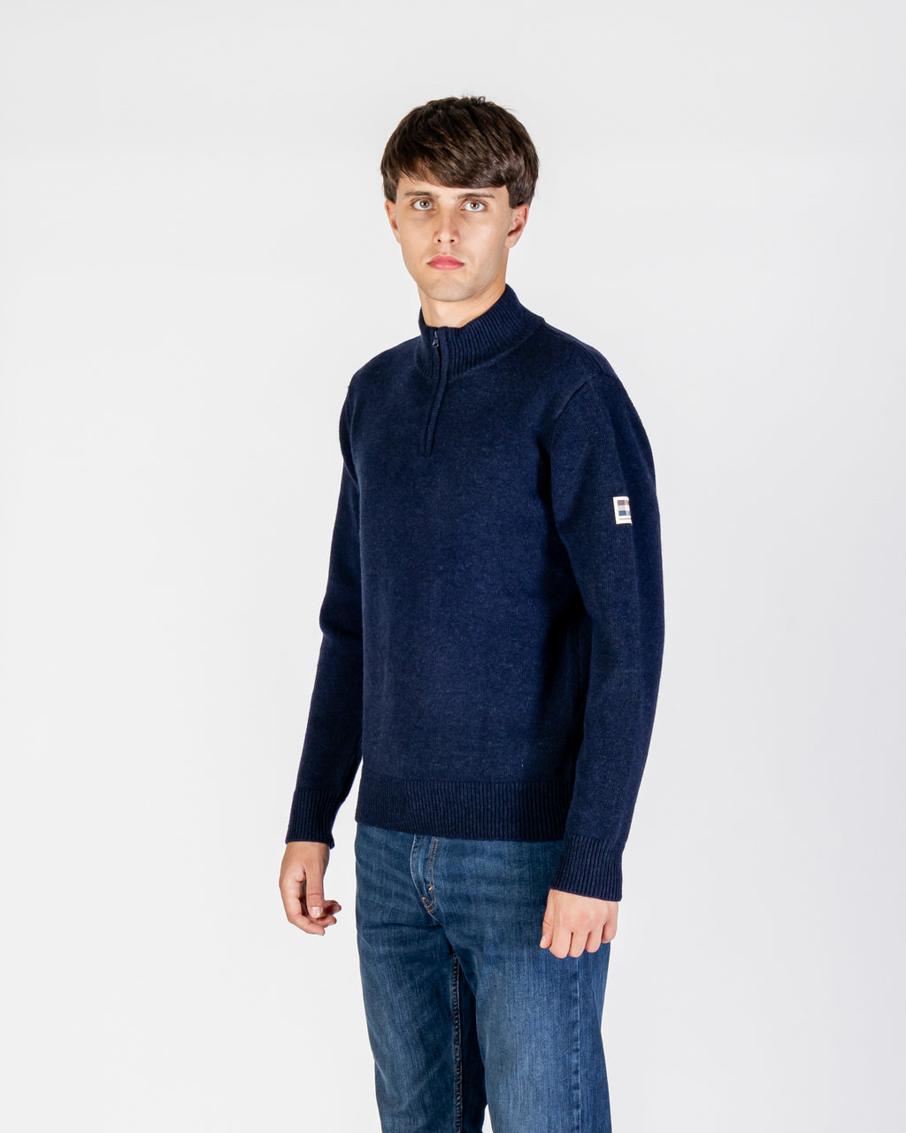 Cardigan Aquascutum Active LAMBSWOOL 1/4 ZIPPED  KNIT