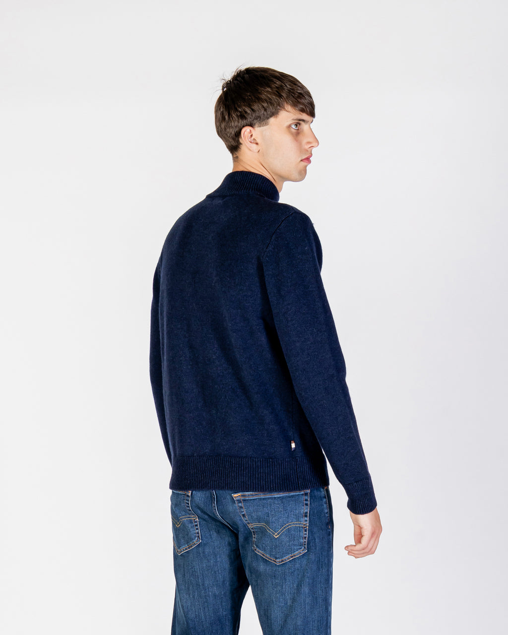 Cardigan Aquascutum Active LAMBSWOOL 1/4 ZIPPED  KNIT
