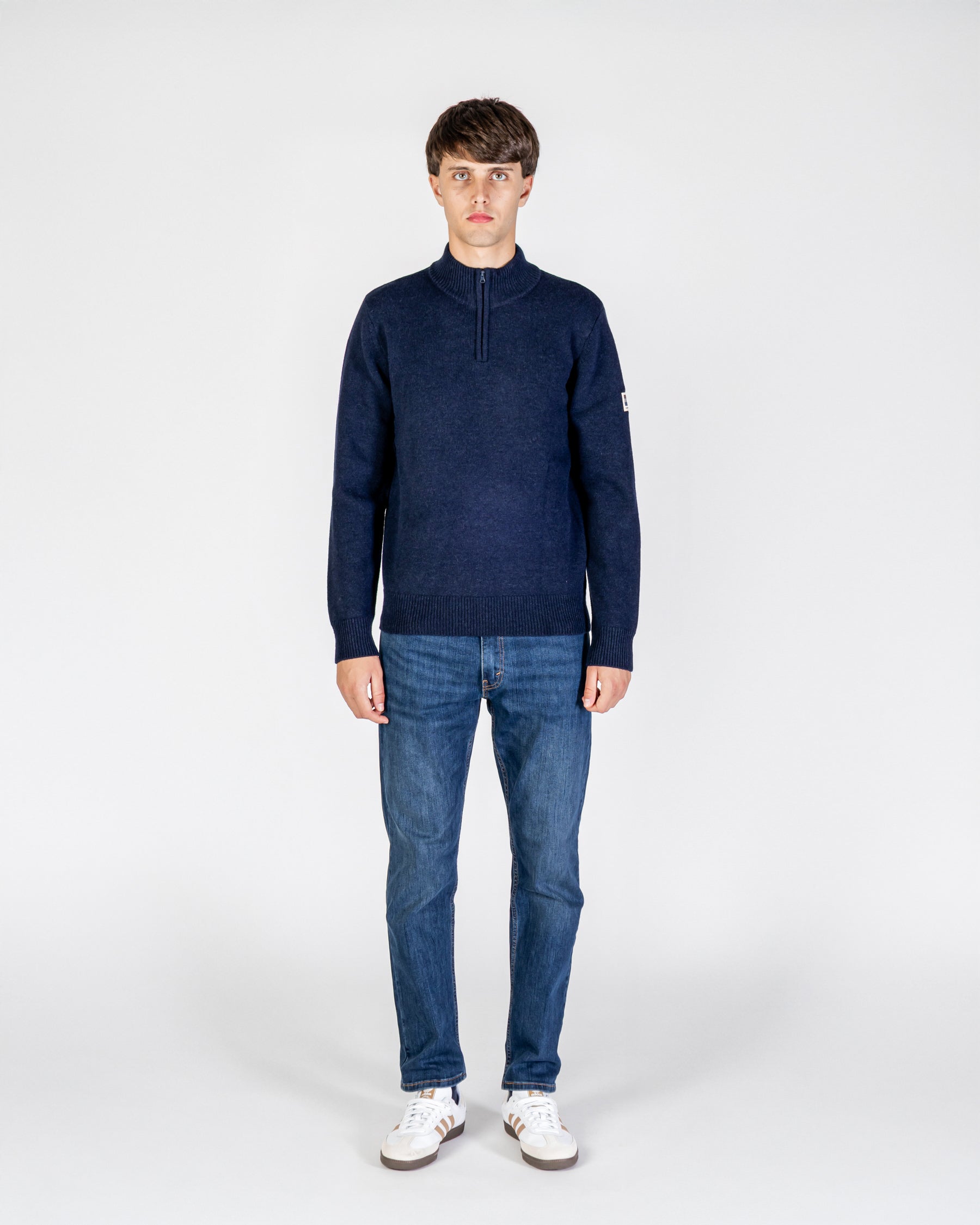 Cardigan Aquascutum Active LAMBSWOOL 1/4 ZIPPED  KNIT