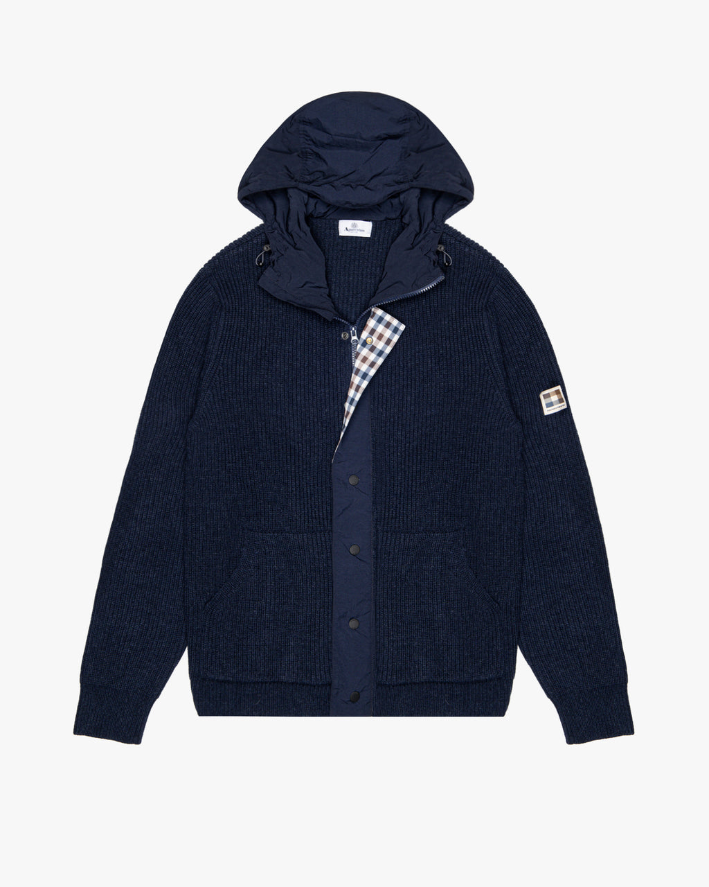 Cardigan Aquascutum Active LAMBSWOOL HOODED FZ KNIT