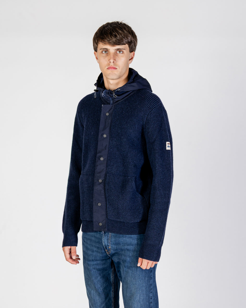 Cardigan Aquascutum Active LAMBSWOOL HOODED FZ KNIT
