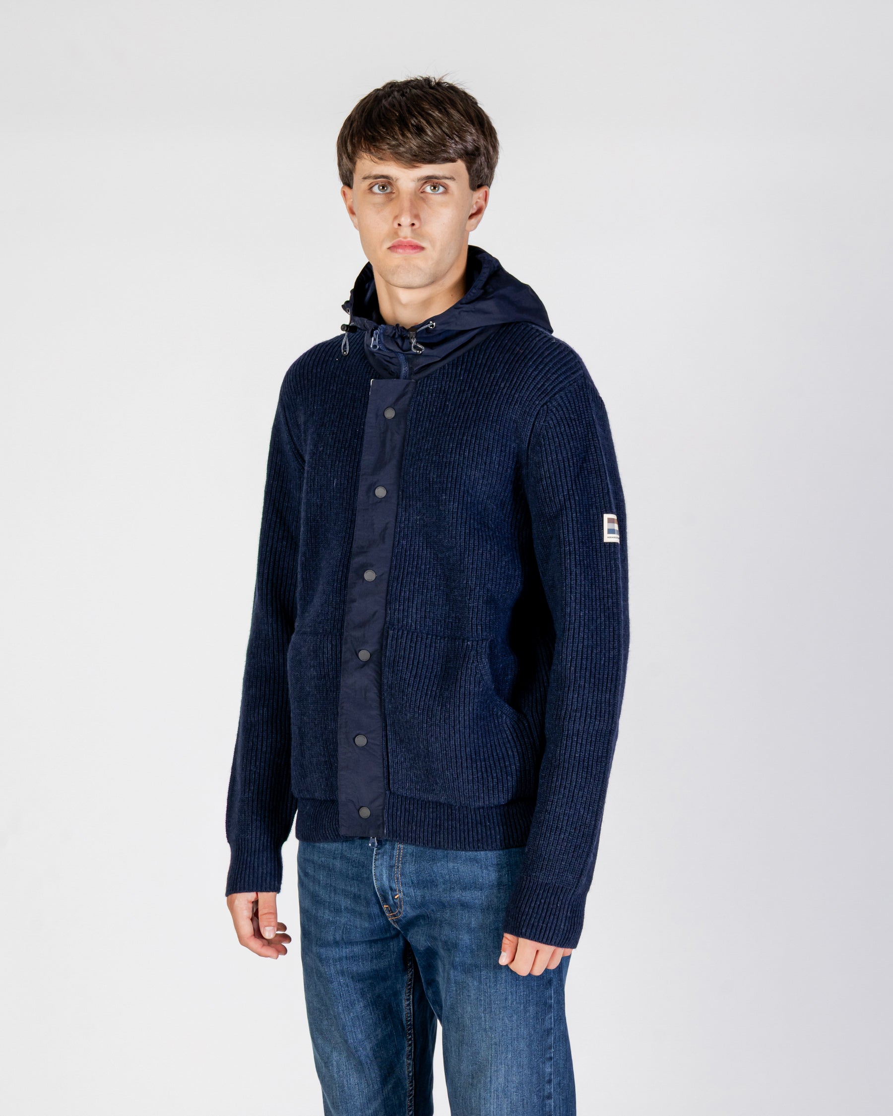Cardigan Aquascutum Active LAMBSWOOL HOODED FZ KNIT